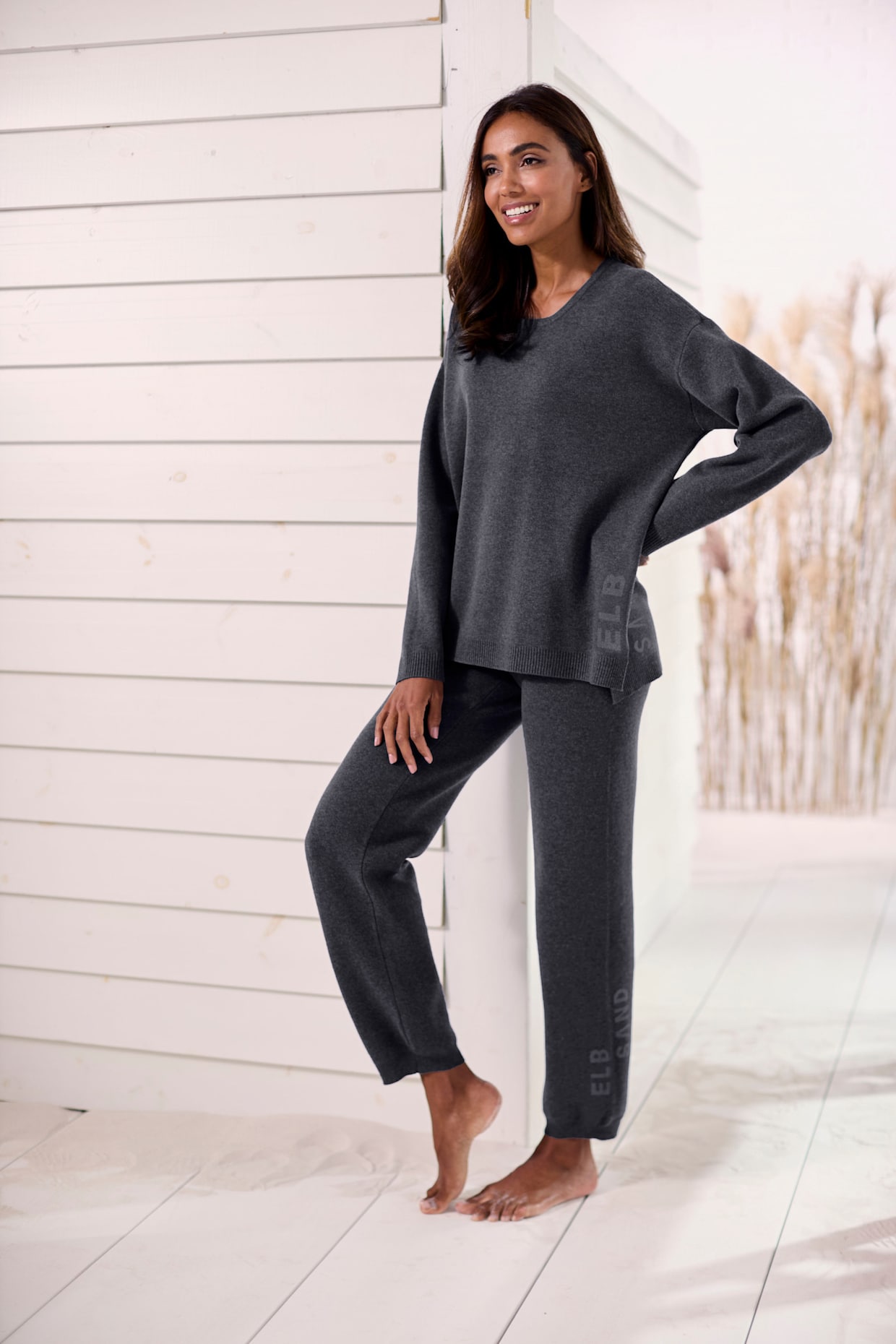 Elbsand Sweater - anthrazit meliert