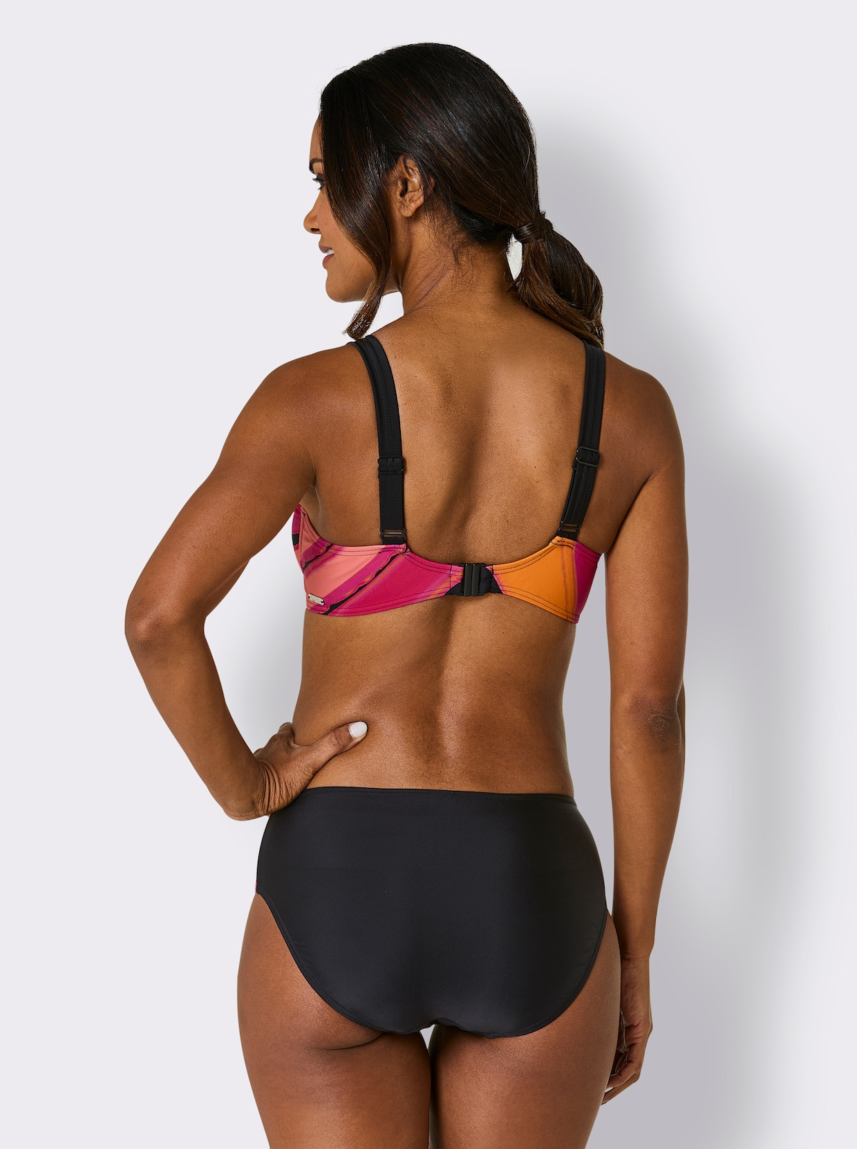 feel good bikini - zwart/oranje