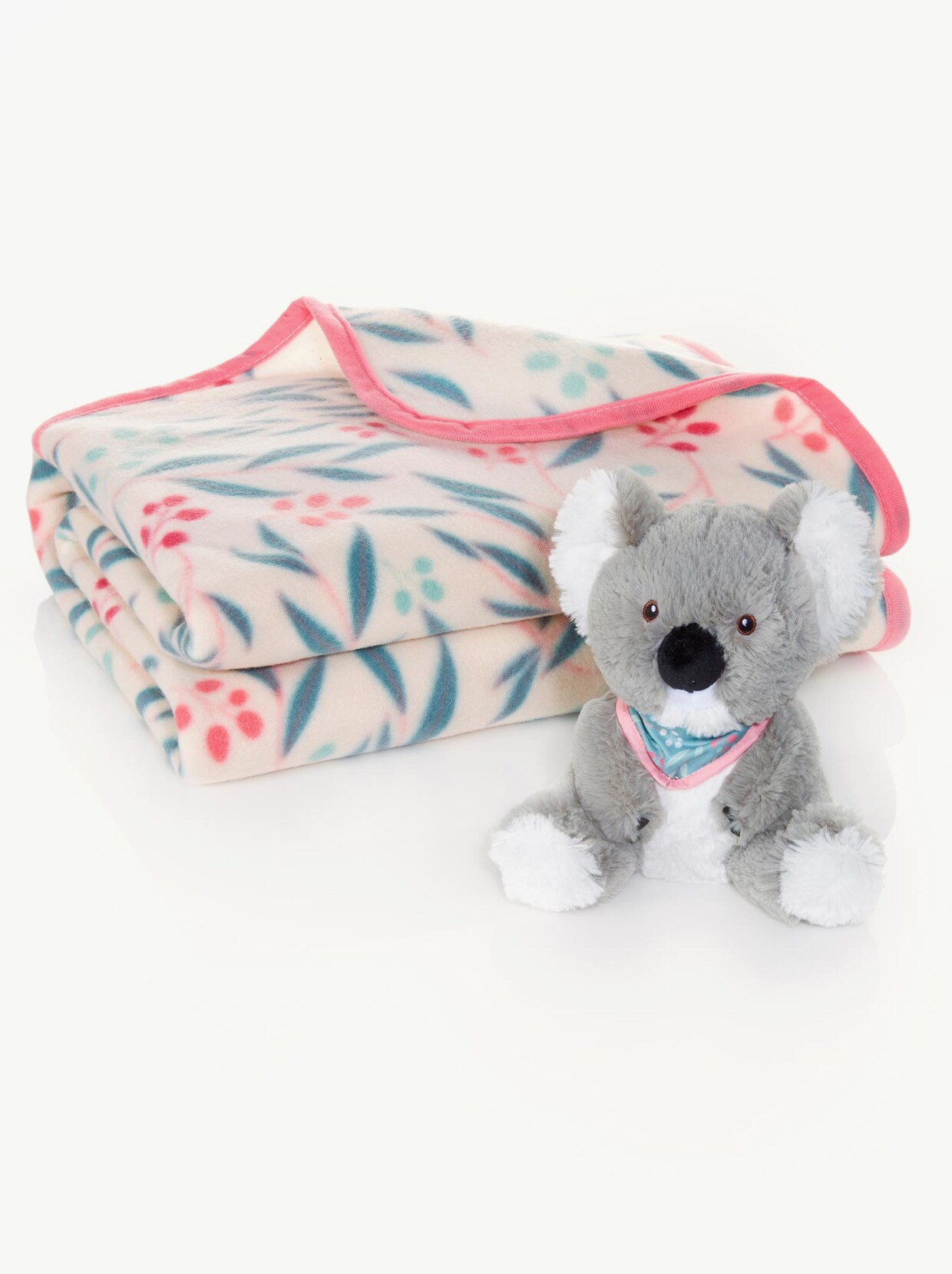 Decke + Koala - grau-gemustert