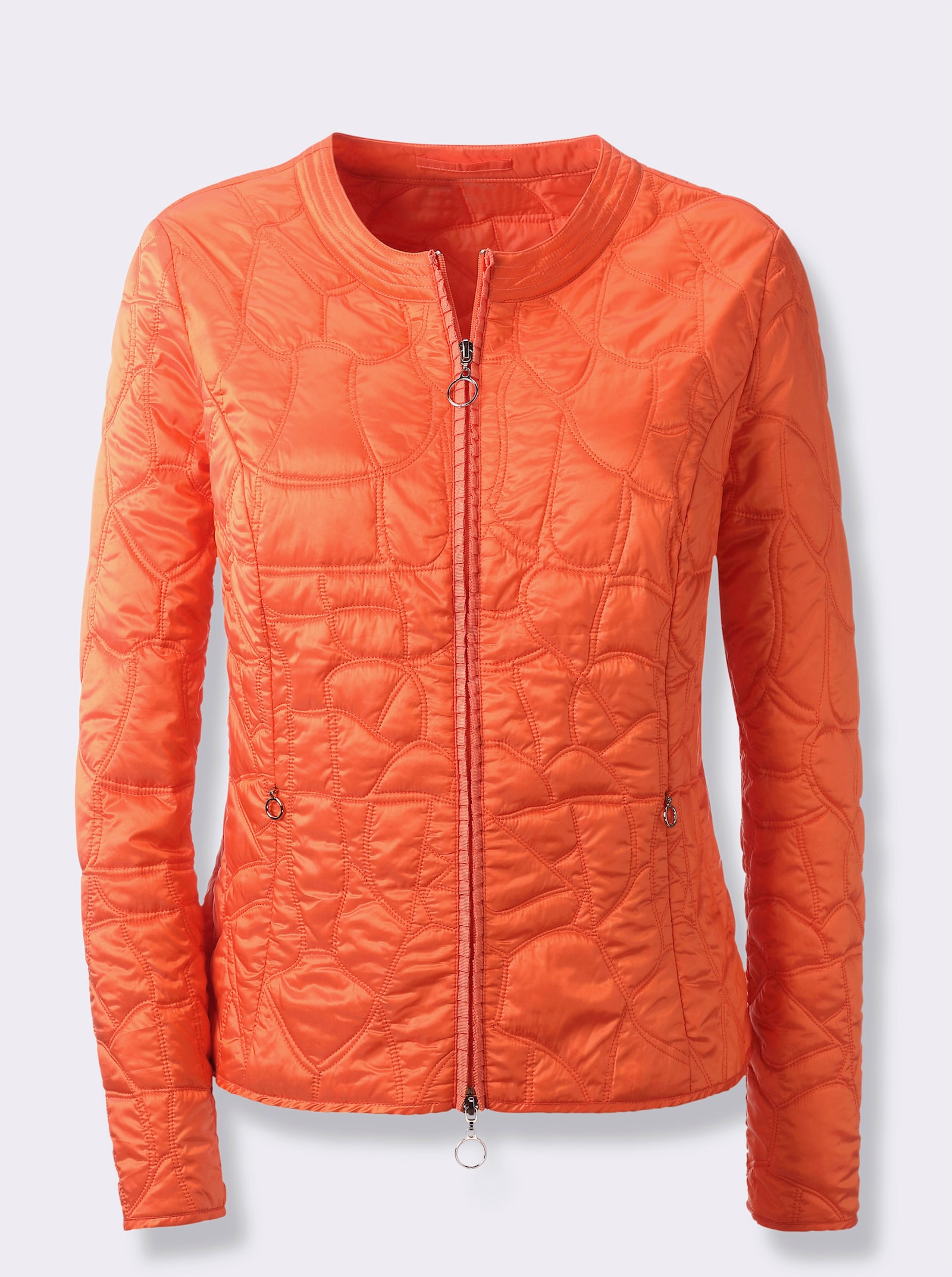 heine Steppjacke mit Reissverschluss-Taschen - orange