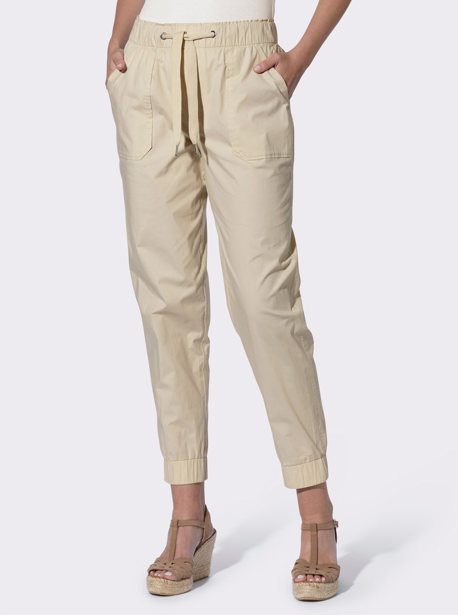 heine 7/8-Hose mit Saumbündchen - sand