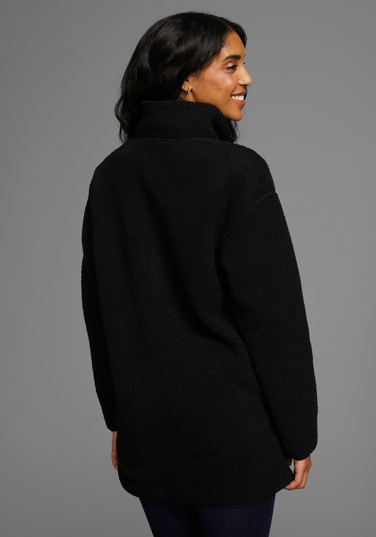 Fleecejacke - schwarz