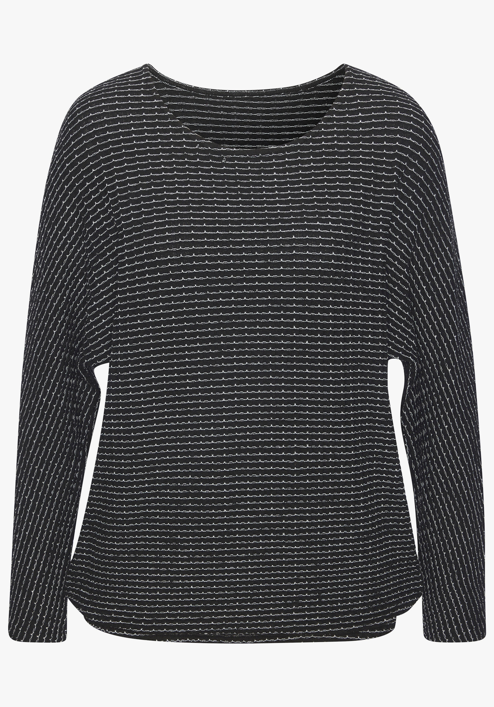 Vivance Langarmshirt - schwarz, creme