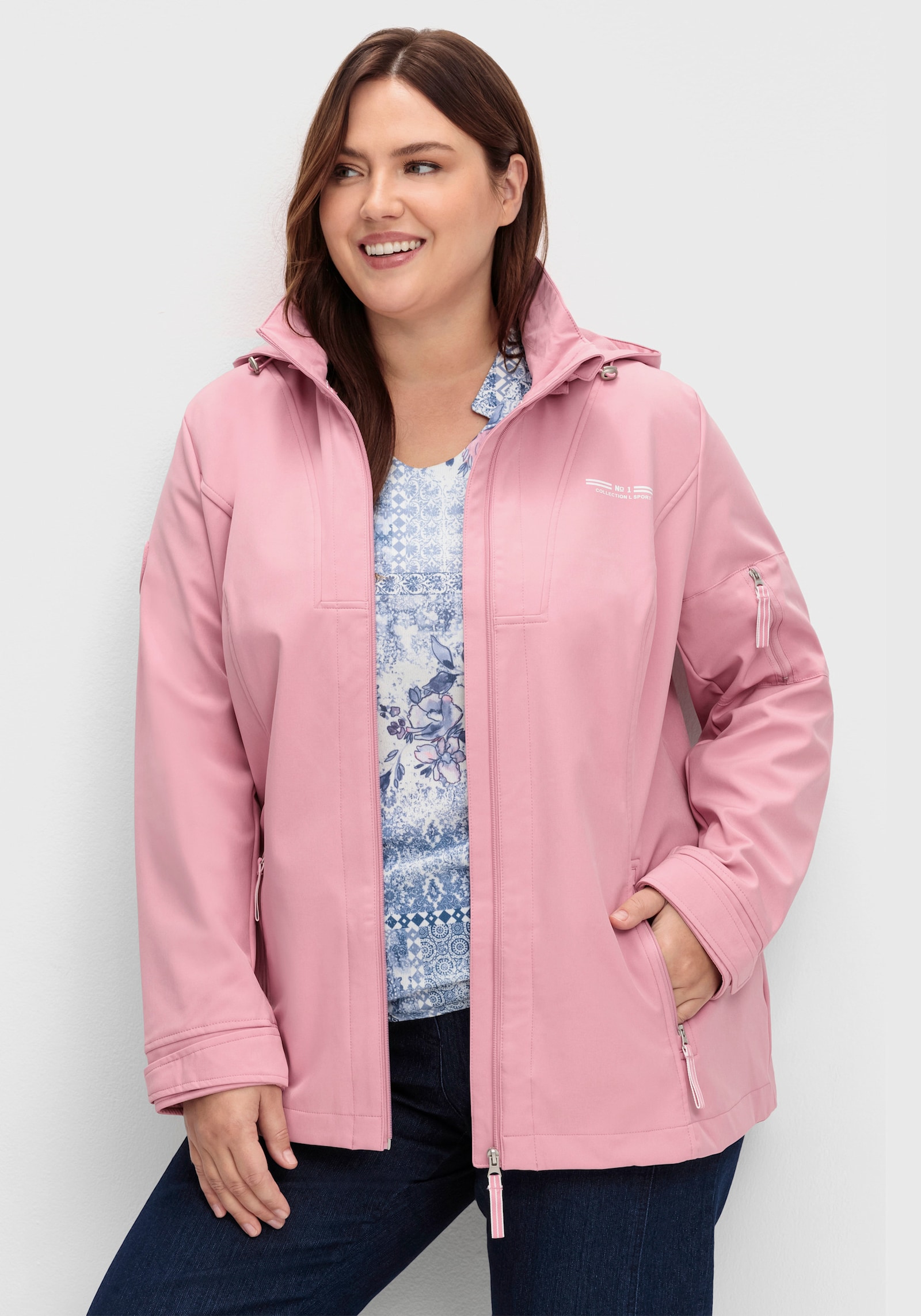 Softshelljacke mit Fleece-Futter - altrosa