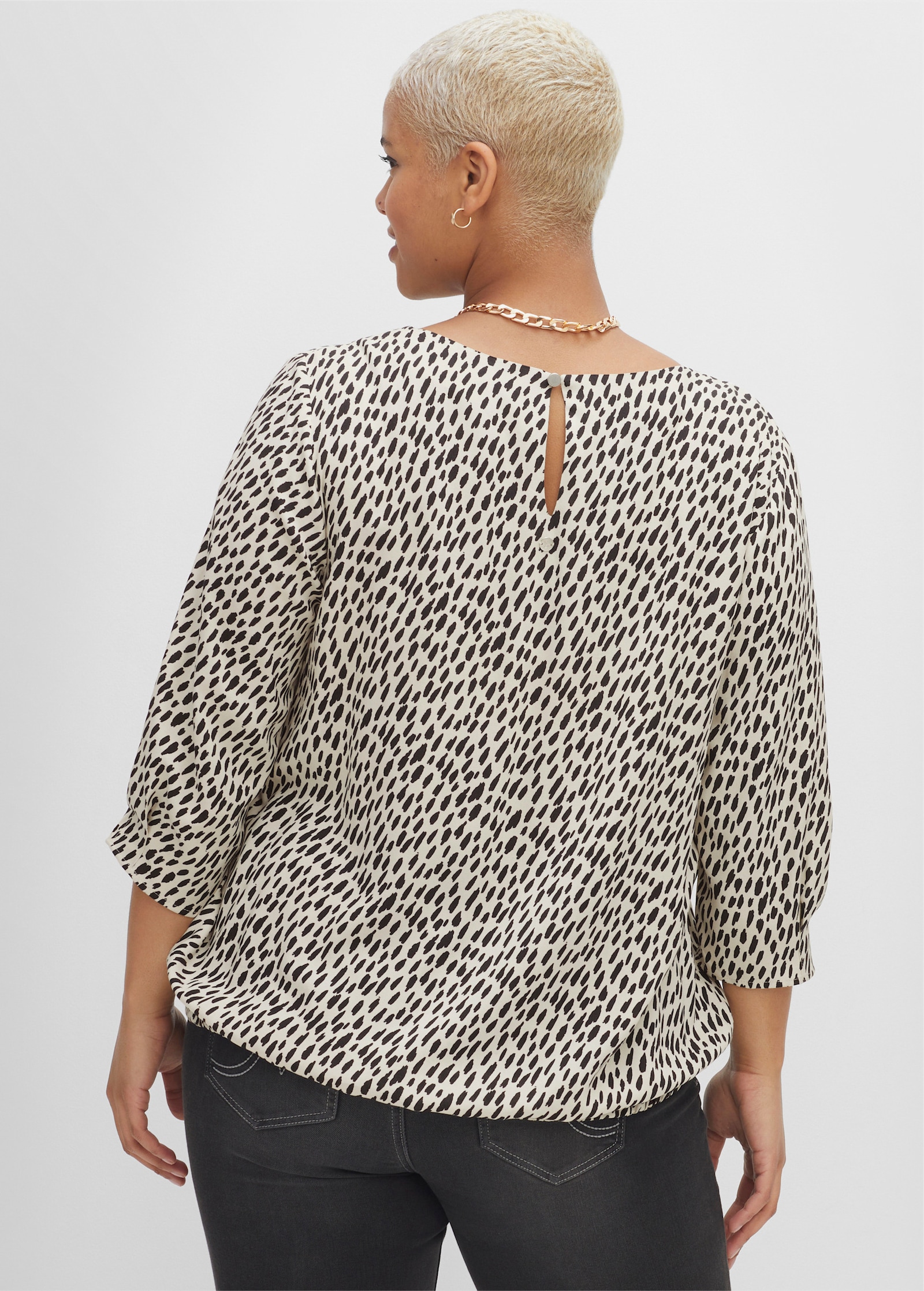 sheego Tuniek met dierenprint - ecru bedrukt