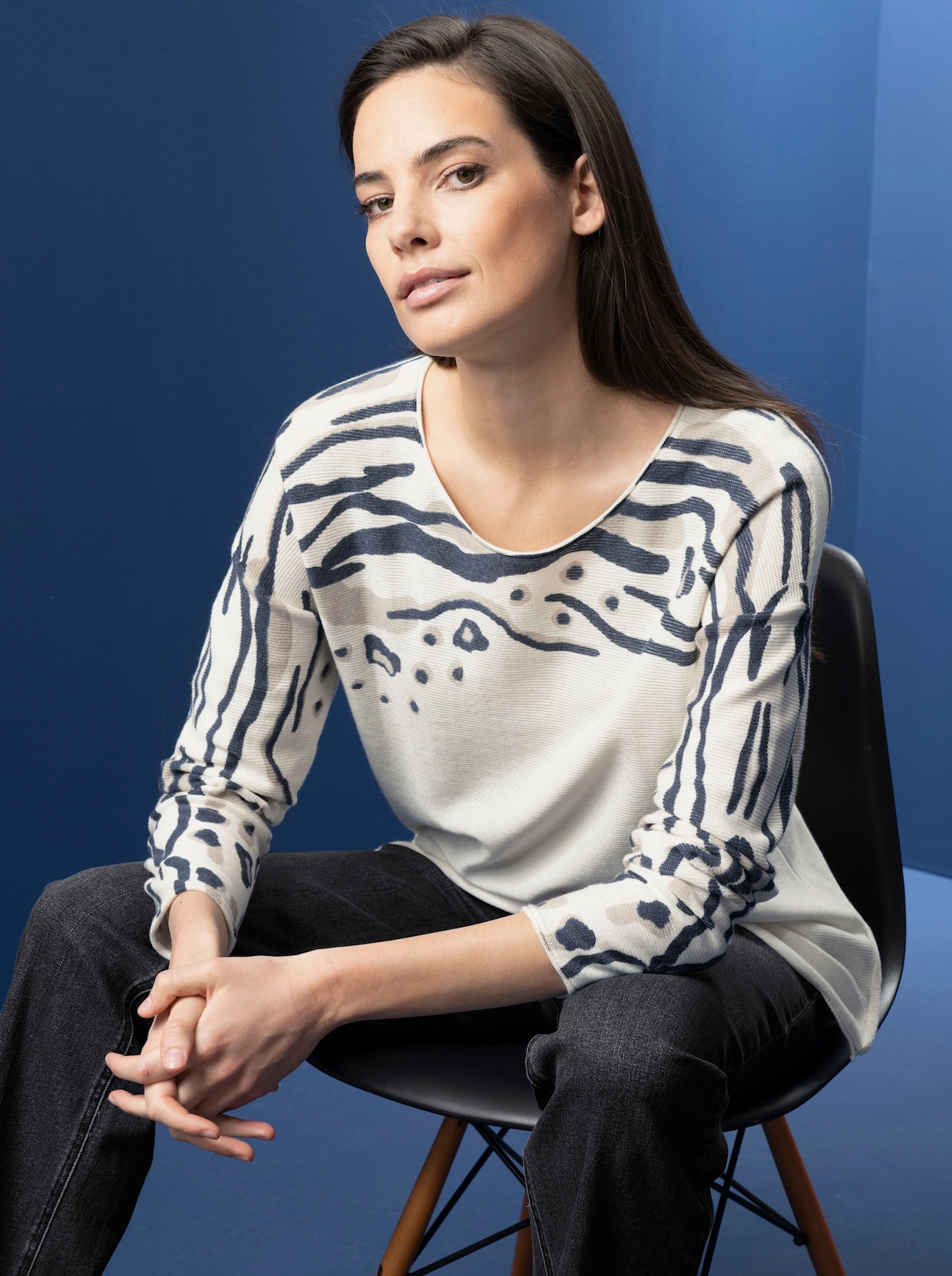 heine Pullover met print - bont