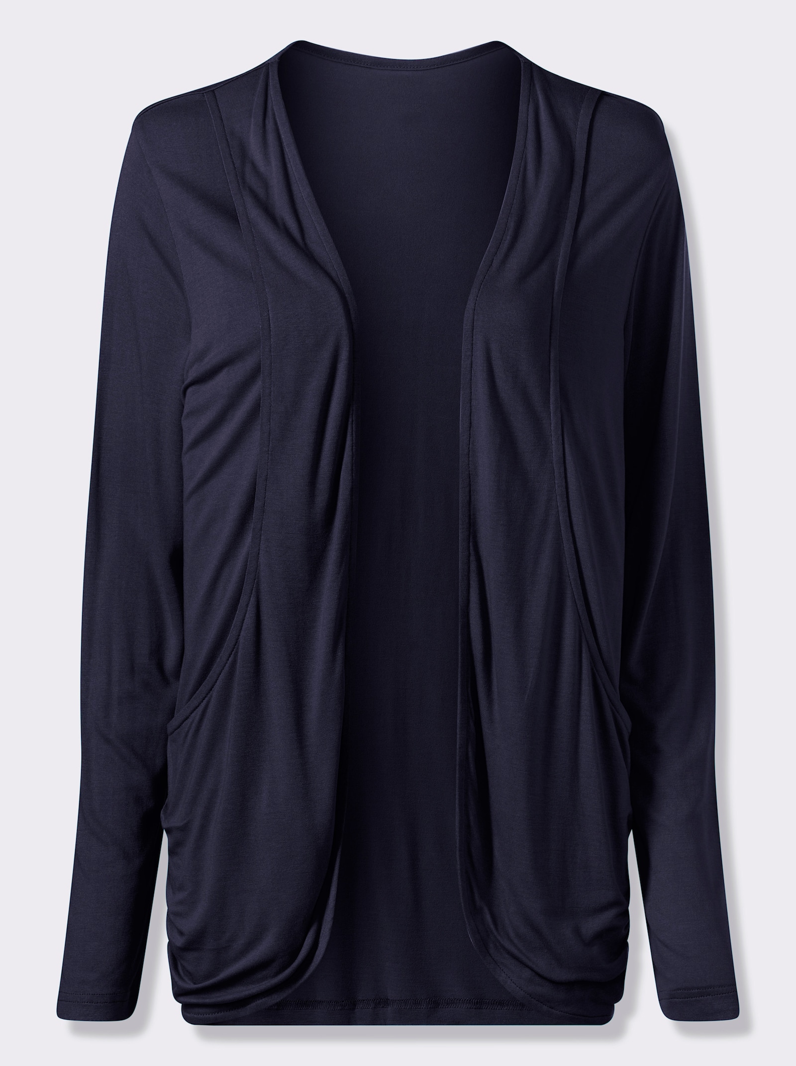 Shirtjacke im Vorderteil doppellagig - marine