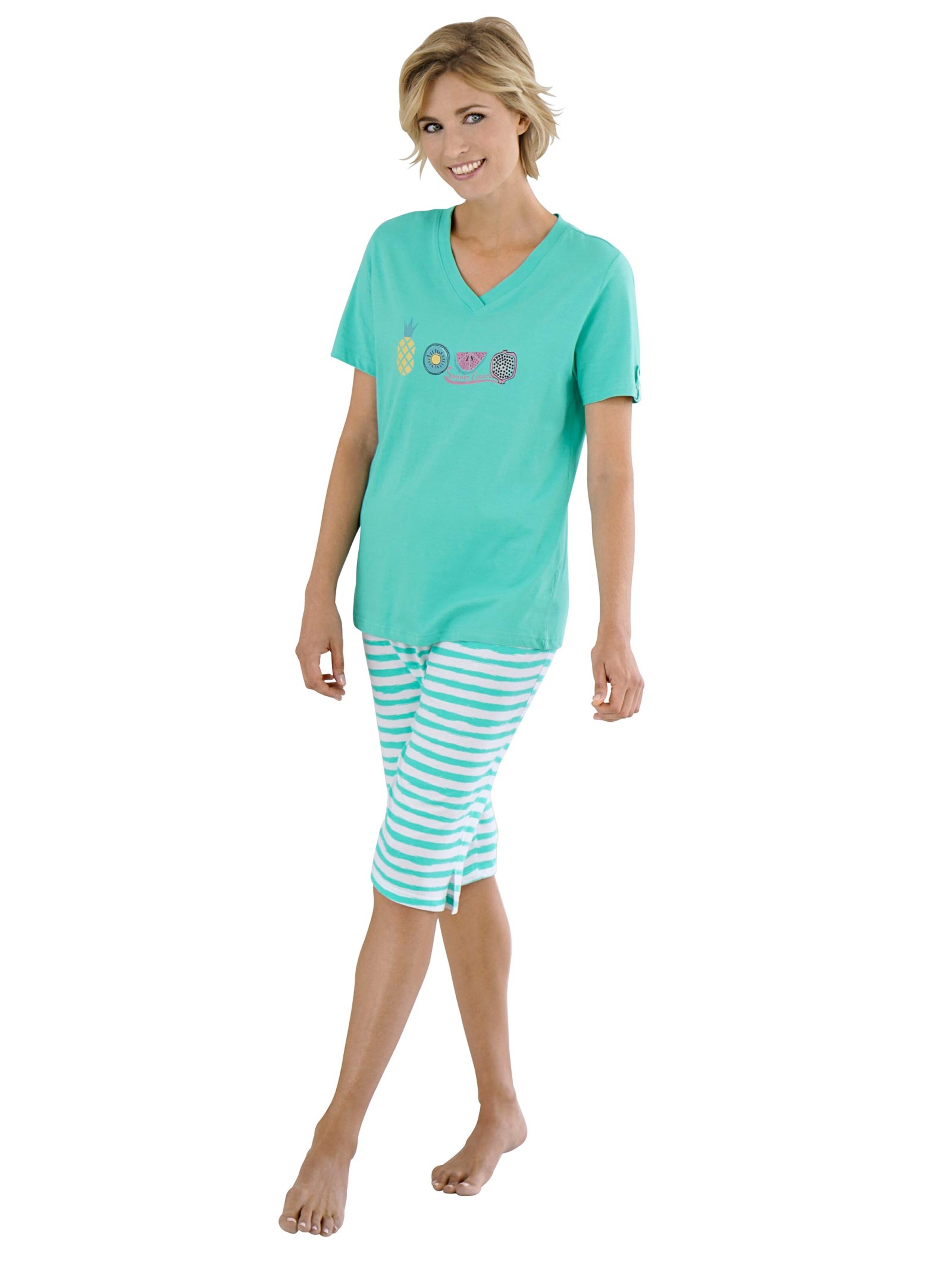 Comtessa Capri-Anzüge - grün + grün-geringelt