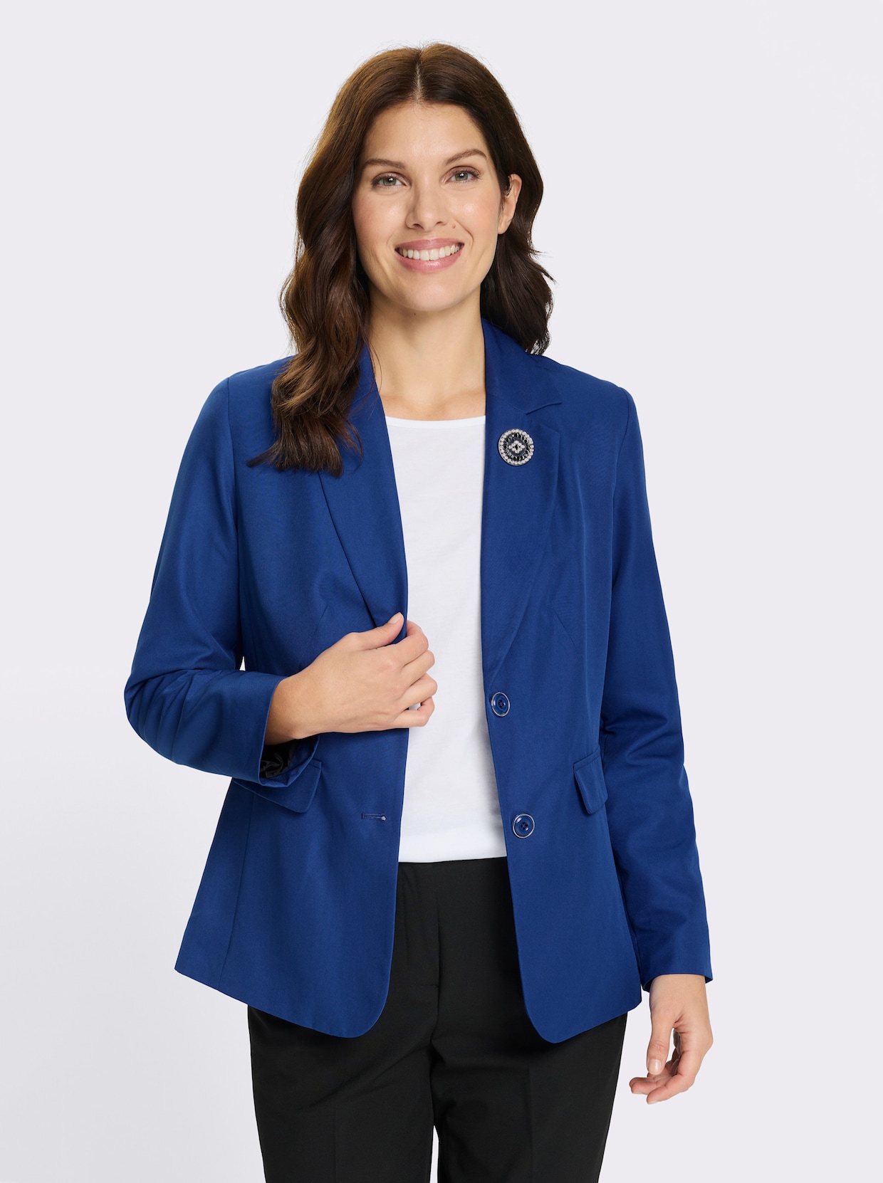 Blazer mit Schmuckknöpfen - royalblau