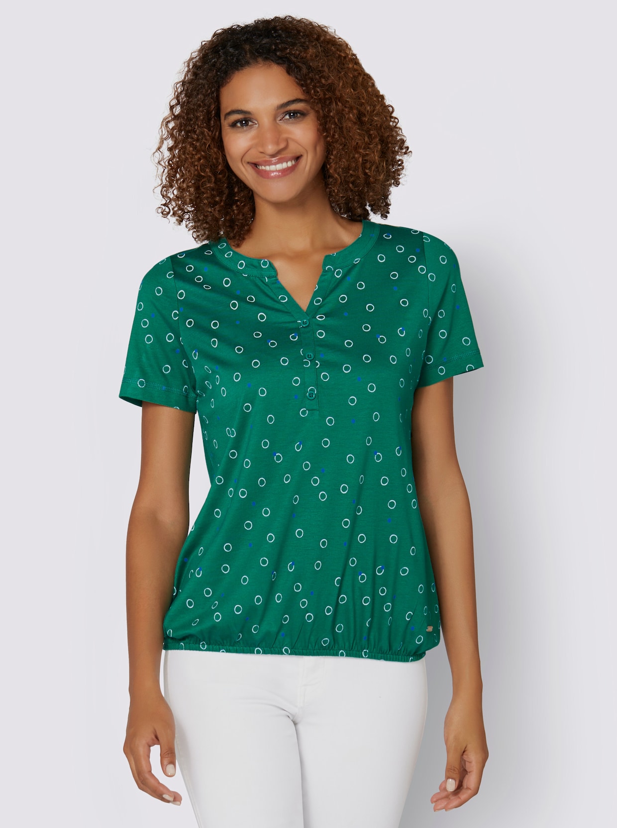 Shirt met print - groen/wit bedrukt