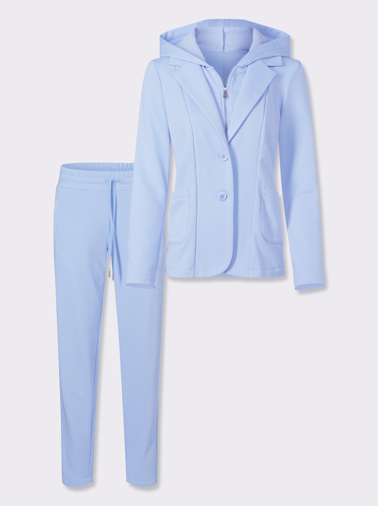 heine Blazer de costume à capuche - bleu glacier