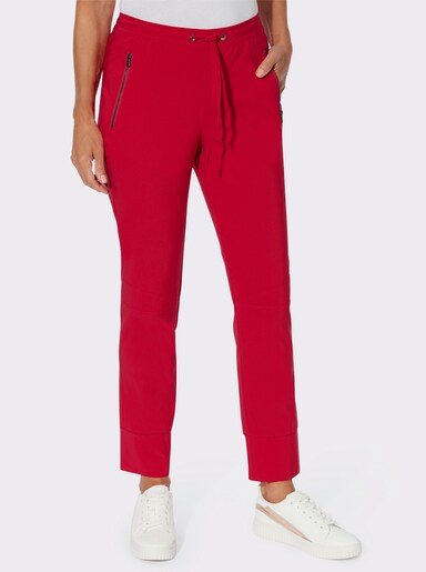 Jogg Pants mit Passformsattel hinten - rot