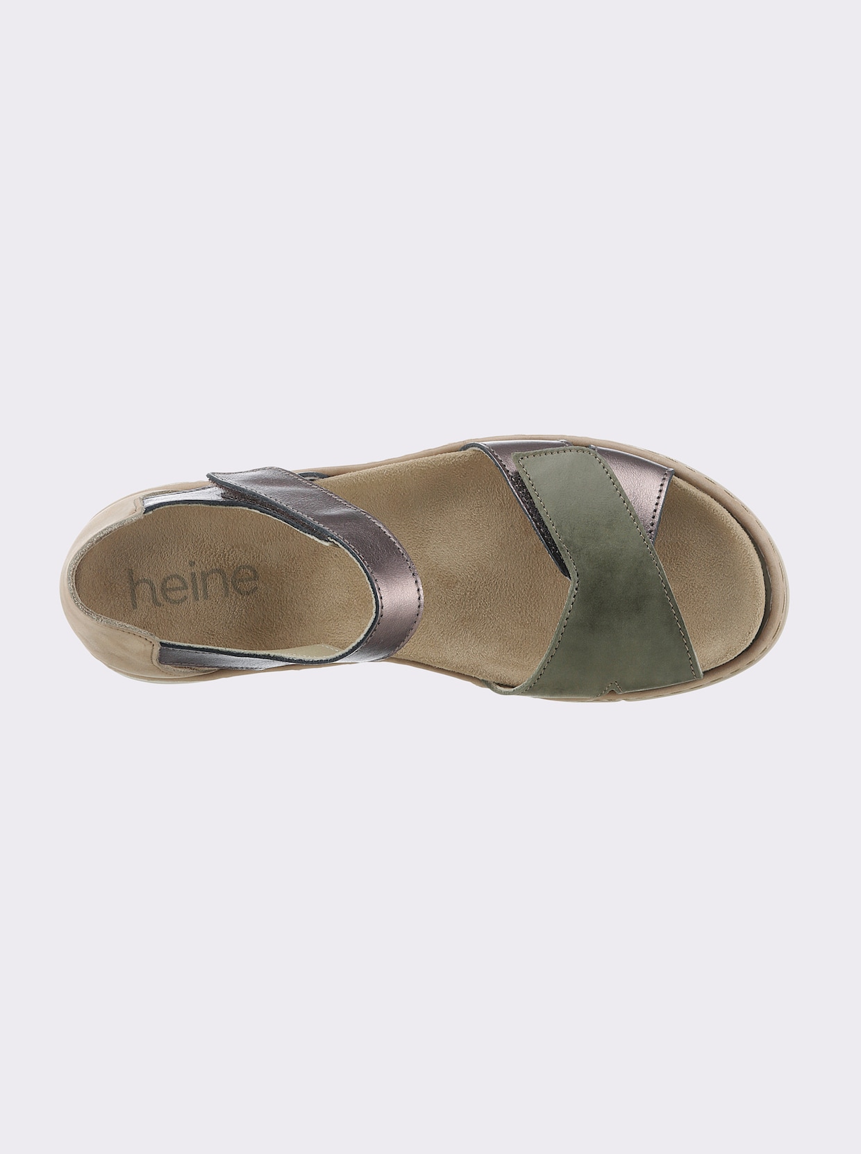 heine Sandales - kaki-sable