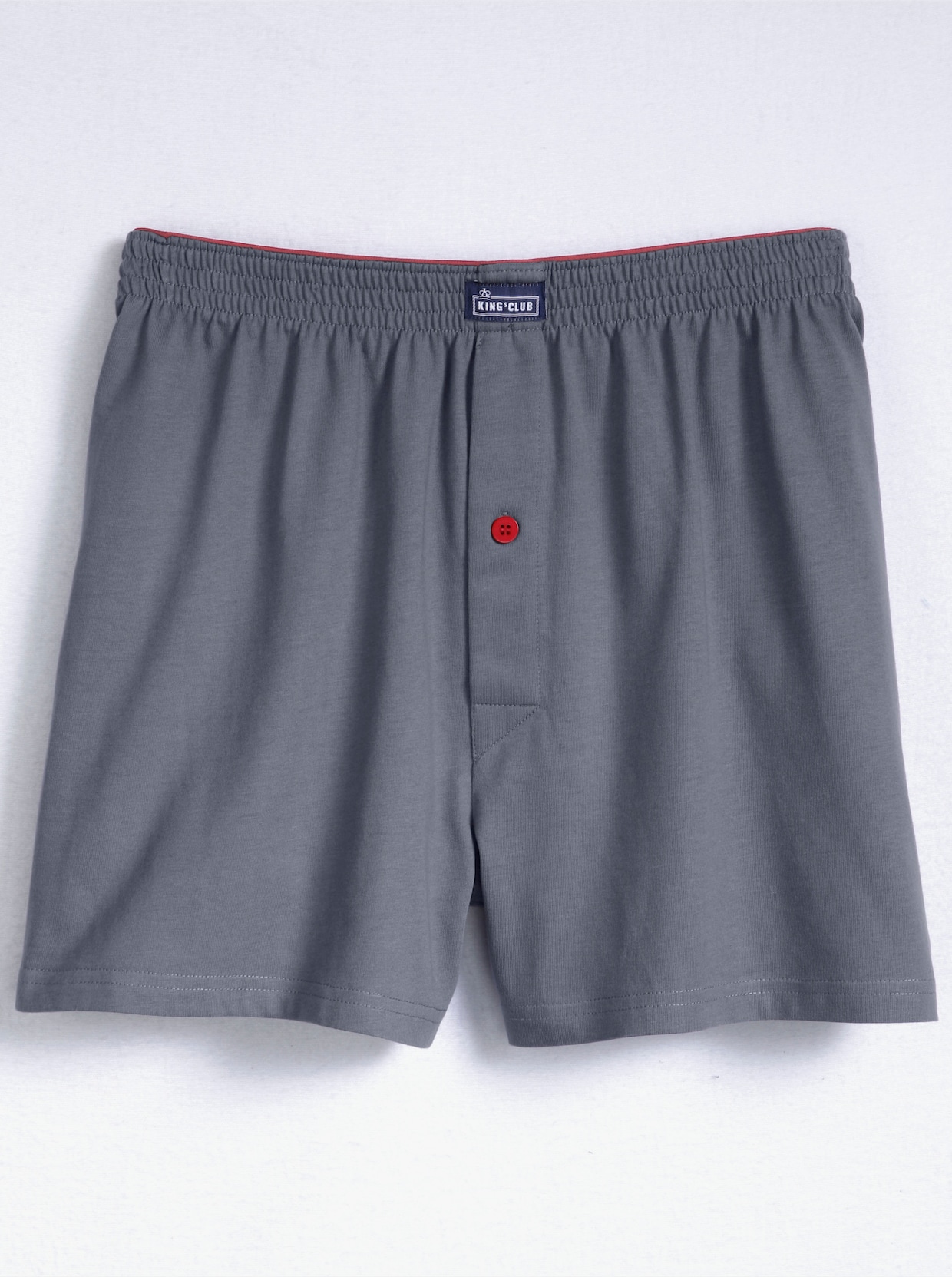 KINGsCLUB Boxershorts - grijs + grijs bedrukt