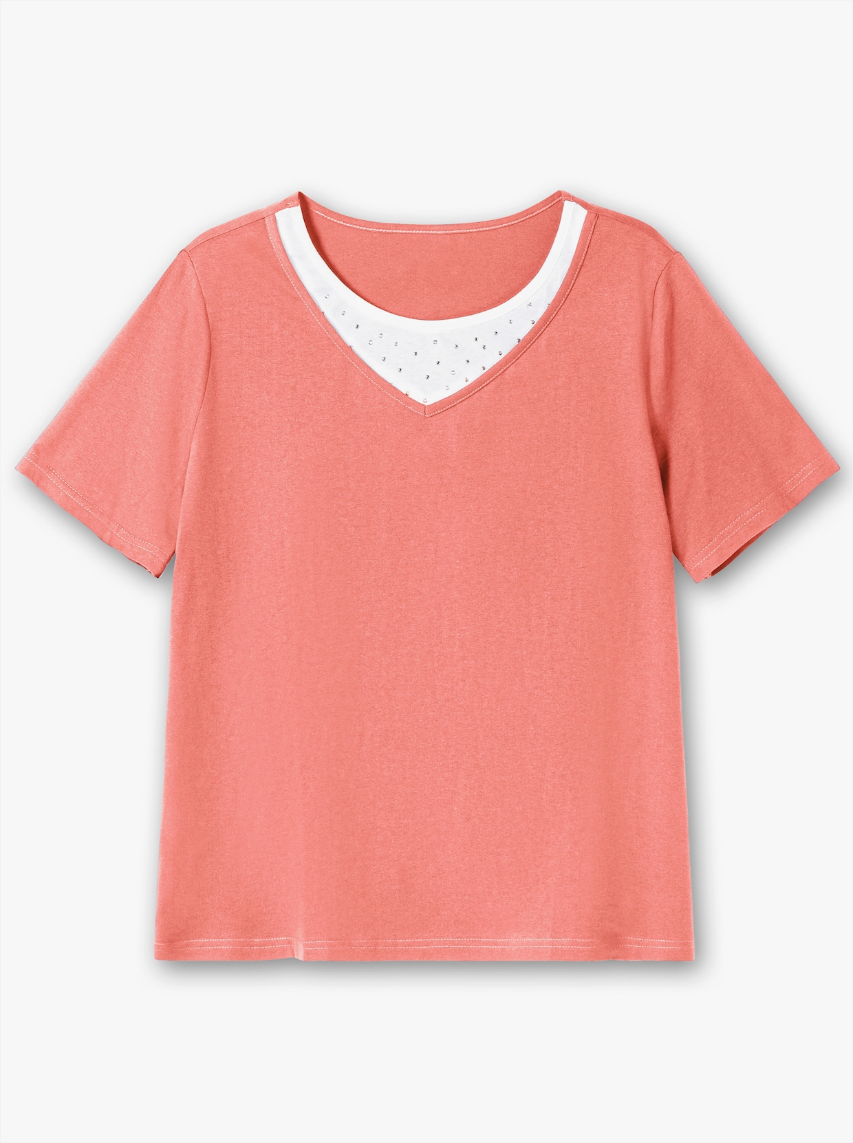 Kurzarmshirt - koralle