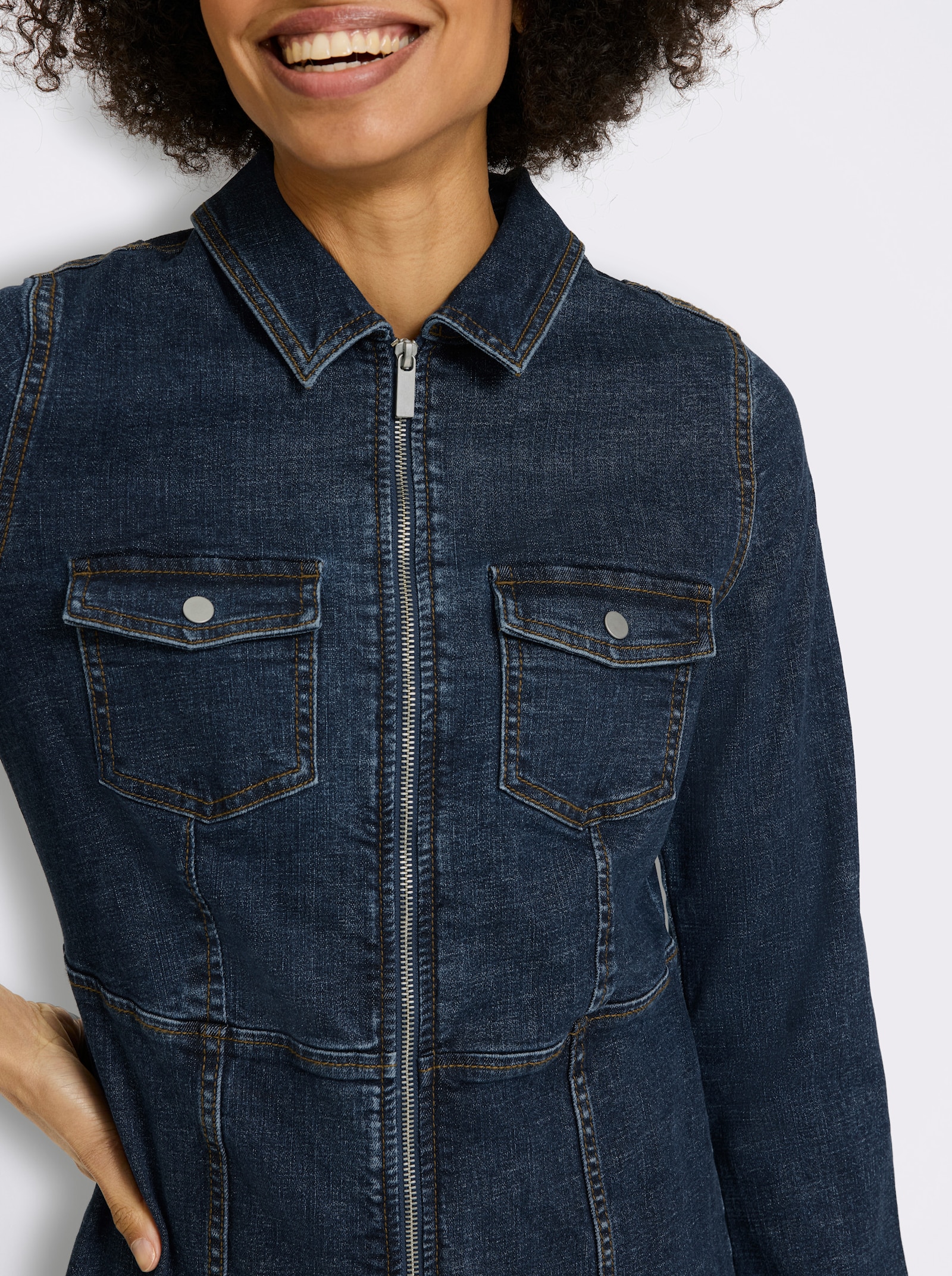 heine Jeansjurk met overhemdkraag - blue-stonewashed