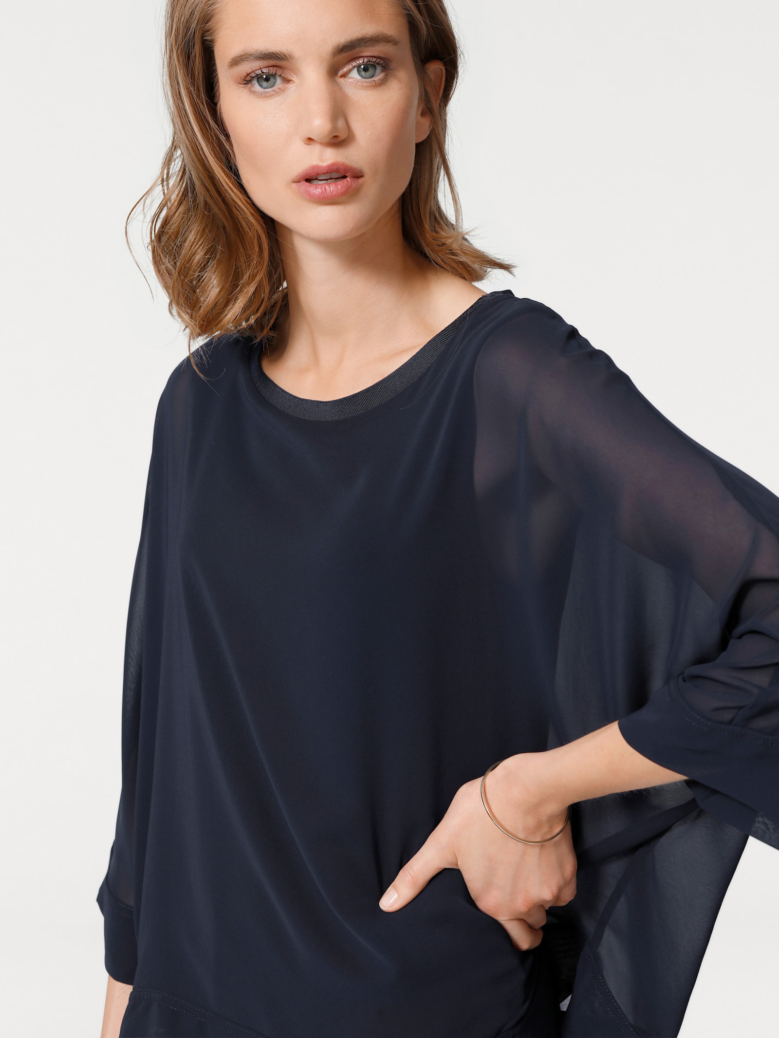 heine Blusenshirt mit Fledermausärmeln - marine