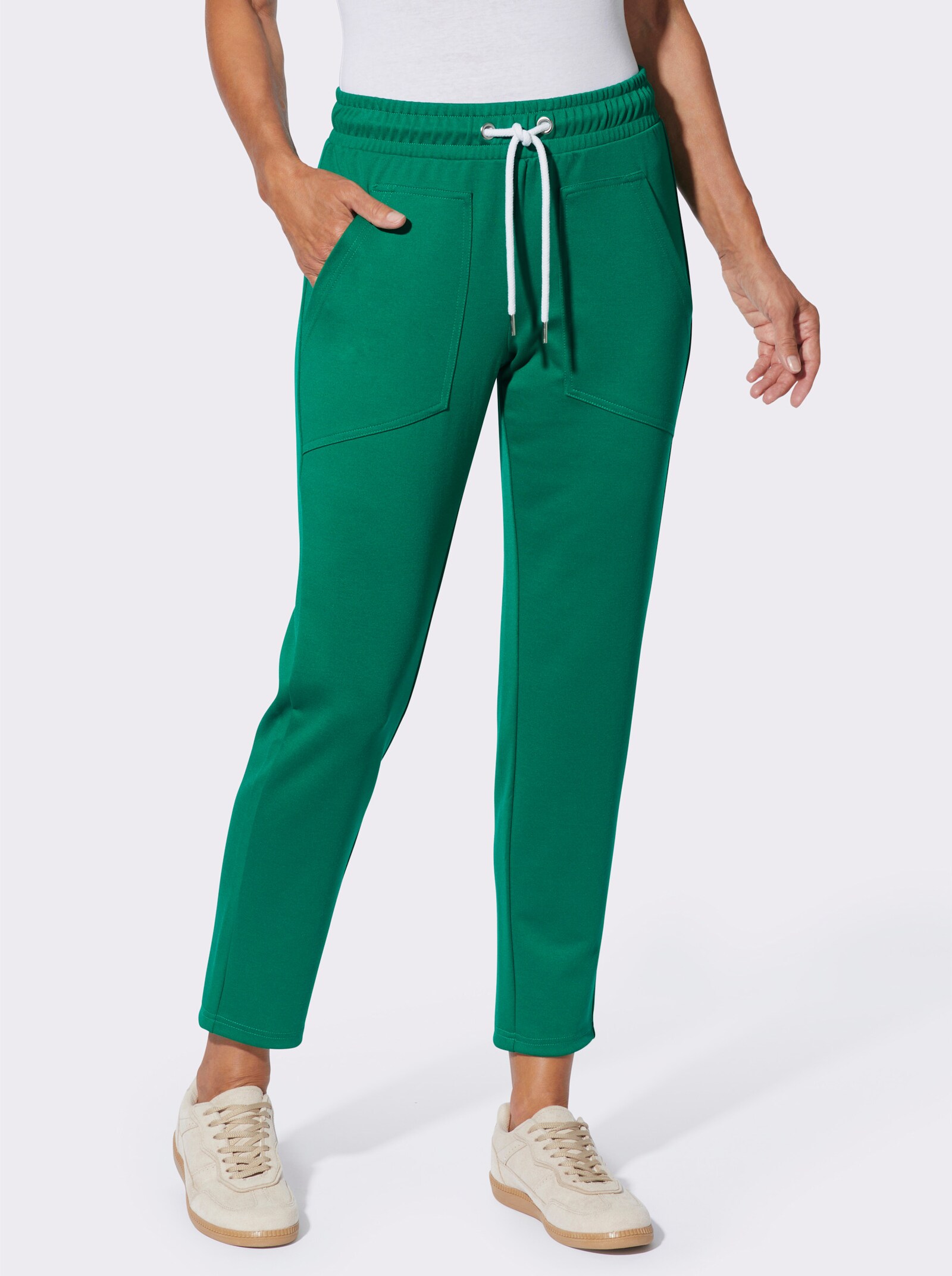 Jogg Pants mit Rundum-Dehnbund - grün
