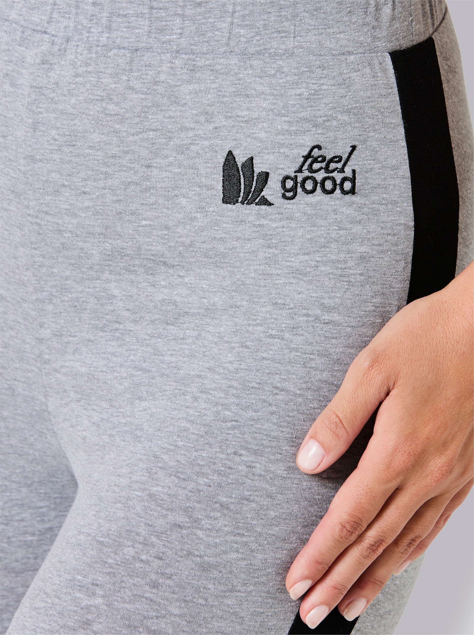 feel good Leggings - grau-meliert-schwarz