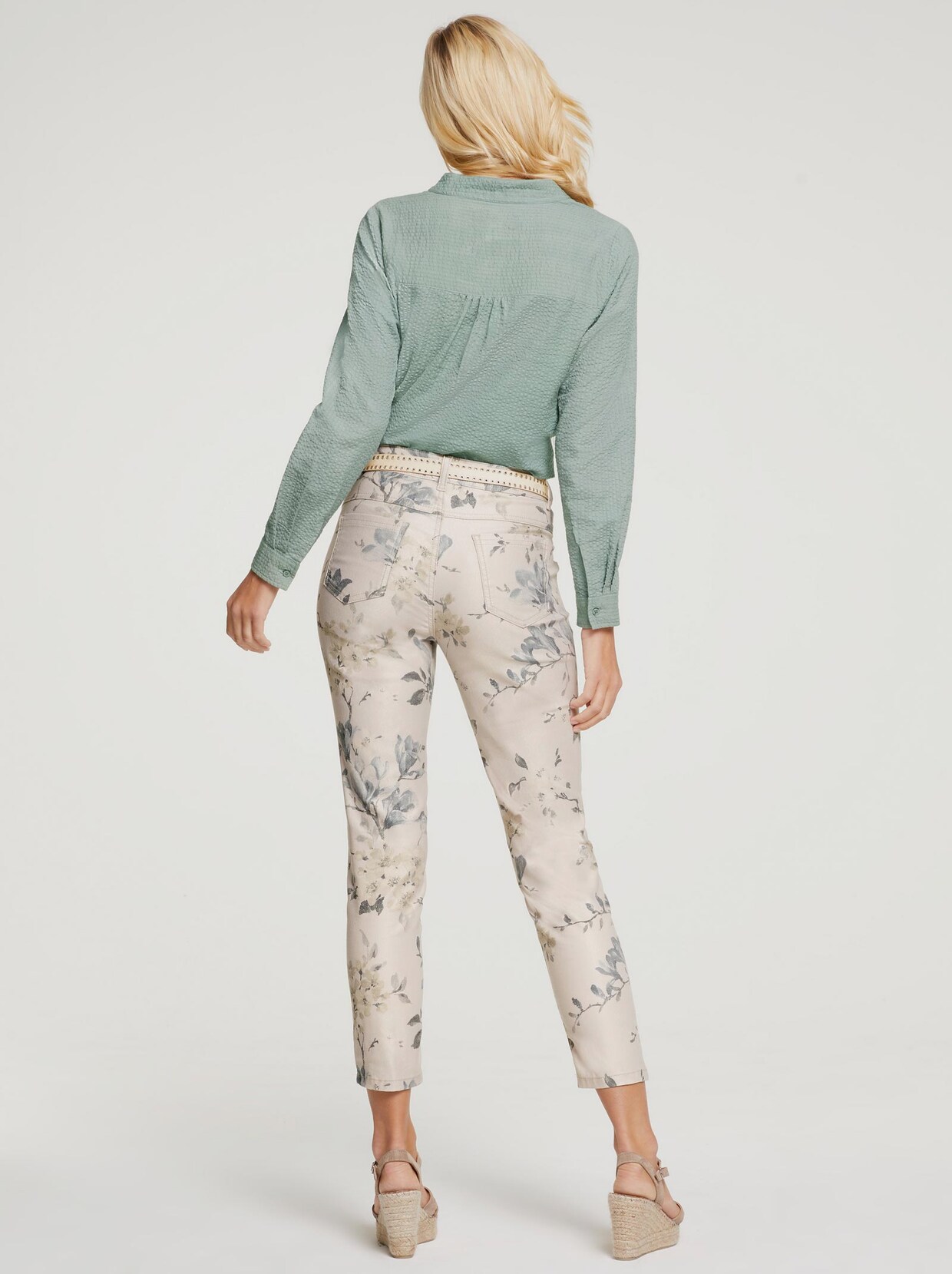 Linea Tesini Druck-Hose - sand-jade