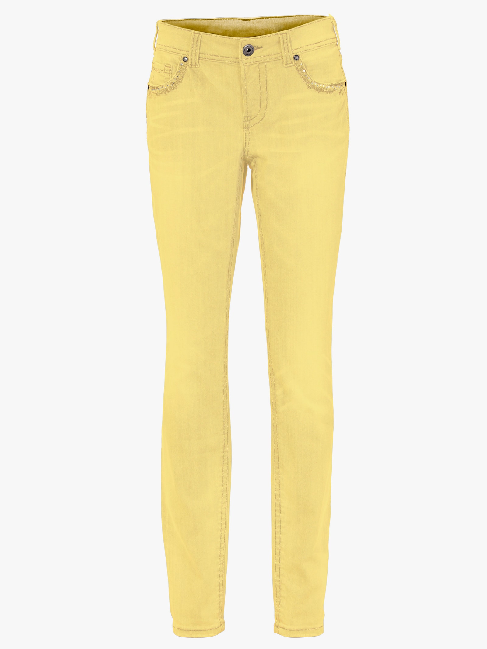 heine Jean skinny avec broderie - citron
