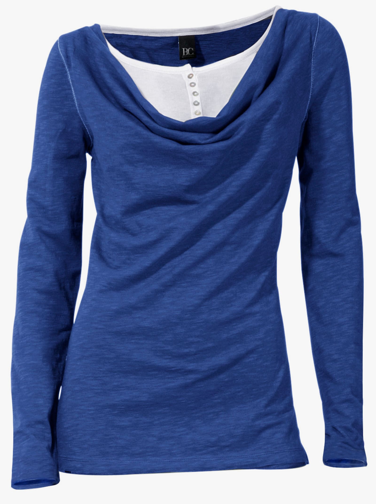 2-in-1-Shirt in elastischer Qualität - royalblau