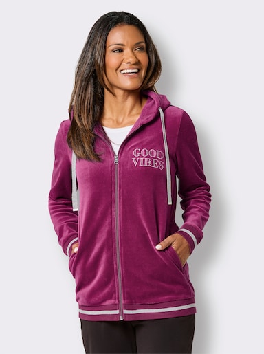 feel good Nickijacke mit Glitzer-Details - malve