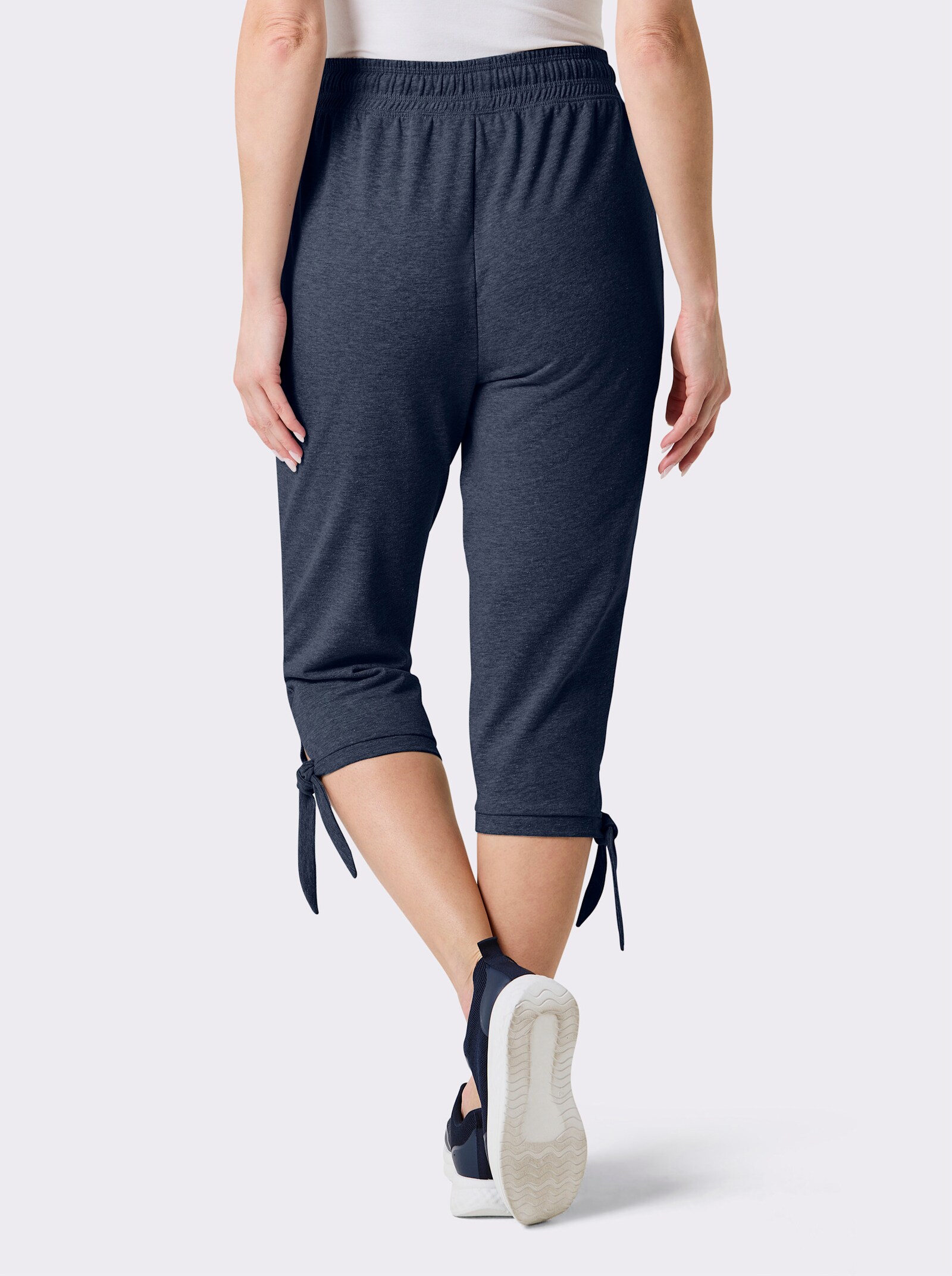 Catamaran Sports Vrijetijdsbroek met lus op de pijpzoom - donkerblauw gemêleerd