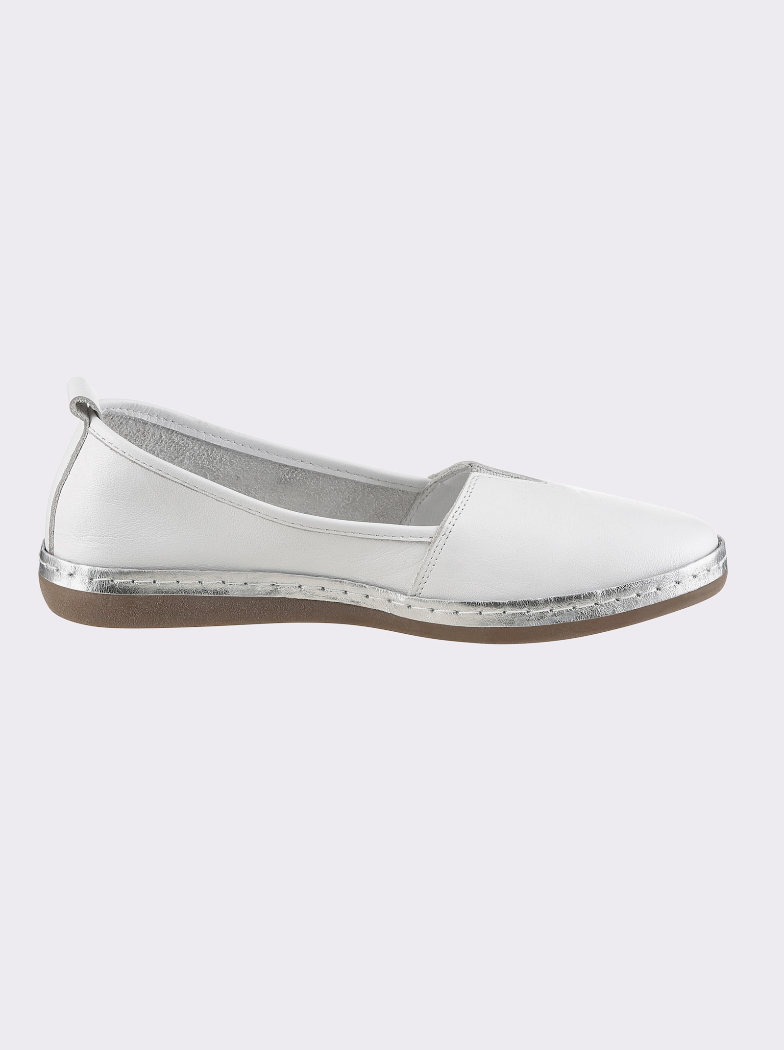 Andrea Conti Slipper - weiß-silberfarben