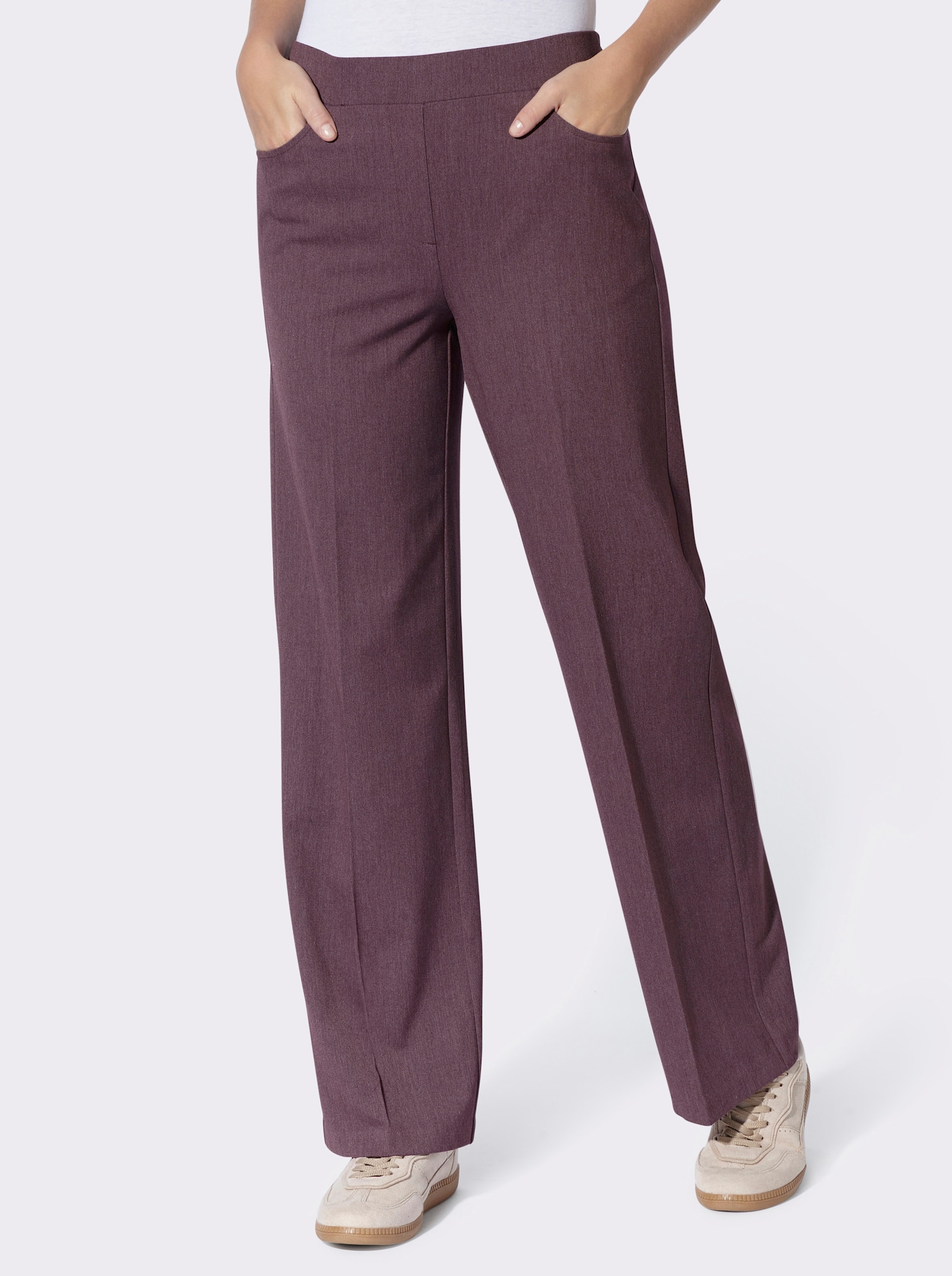 heine Hosen mit Bügelfalte - burgund-meliert