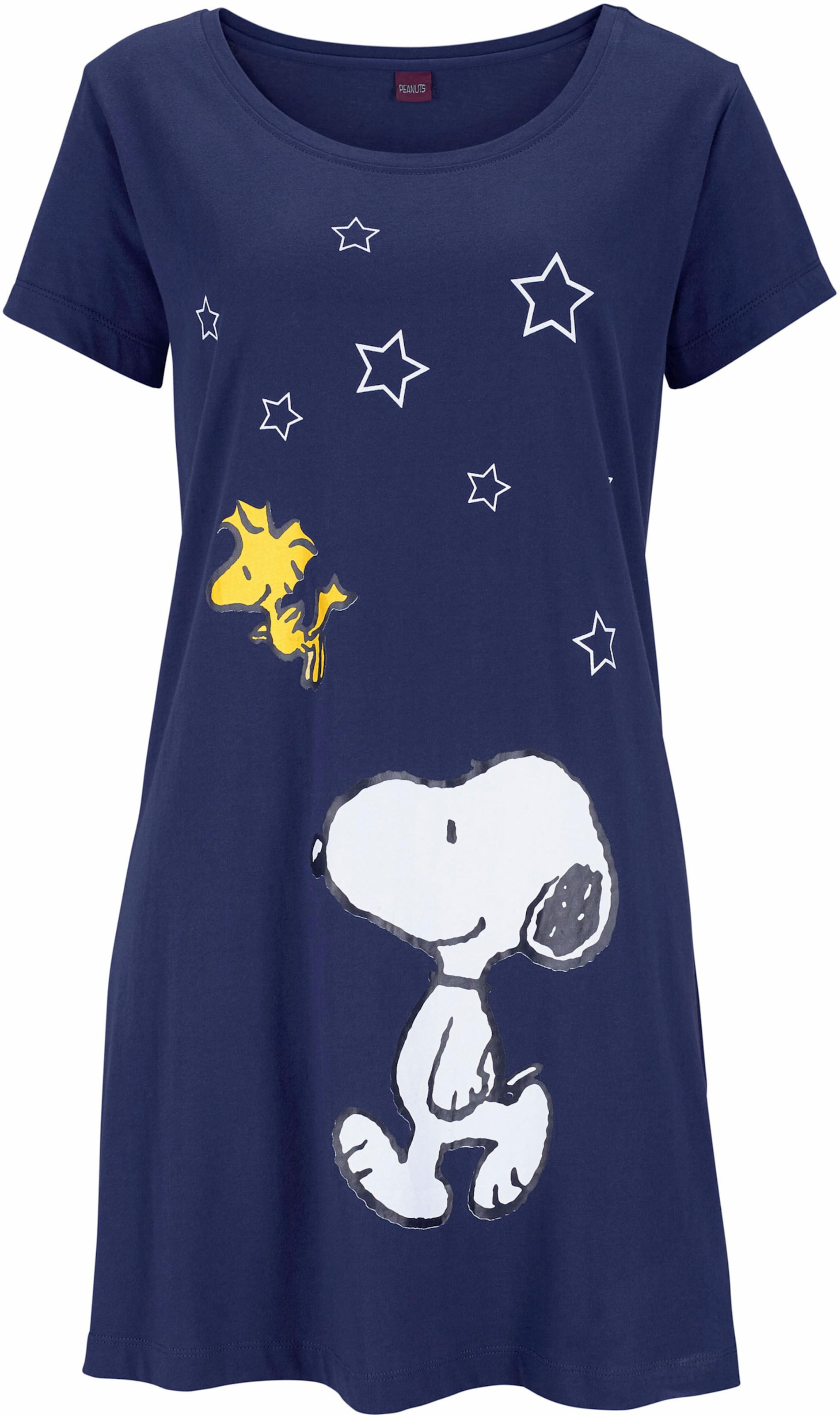 PS 100 günstig Kaufen-Sleepshirt in marine von Peanuts. Sleepshirt in marine von Peanuts <![CDATA[Mit weitem Rundhalsausschnitt und großem Snoopy-Print vorn. Single-Jersey aus 100% Baumwolle.]]>. 