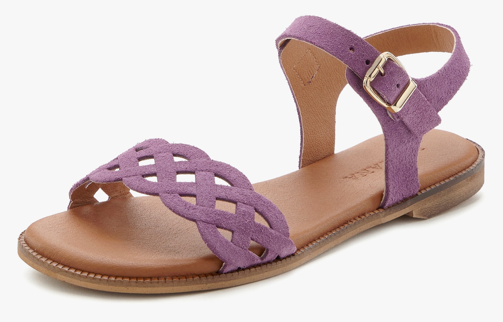 LASCANA Sandale mit Flecht-Riemen - lila