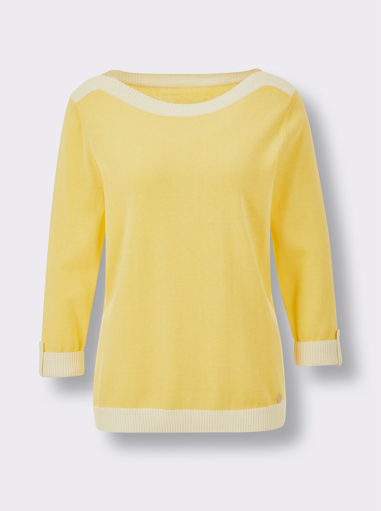 CREATION L PREMIUM 3/4 Arm-Pullover - zitrone