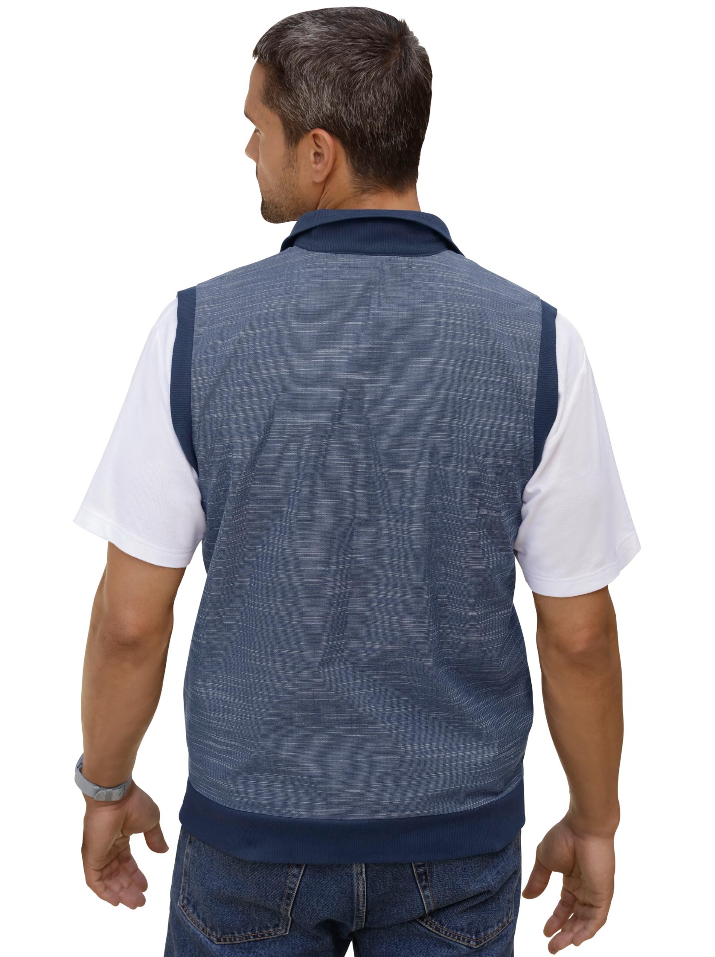 Freizeitweste - blau-meliert