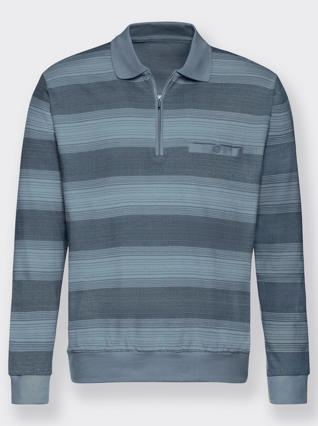 Marco Donati Longsleeve - blauw gestreept