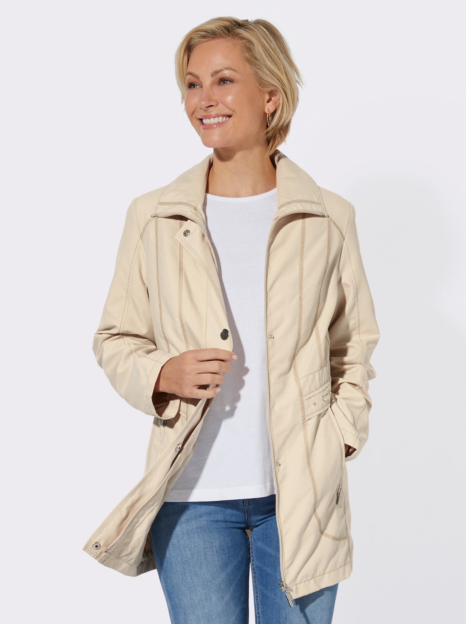 Übergangsjacke in Microfaser-Qualität - sand