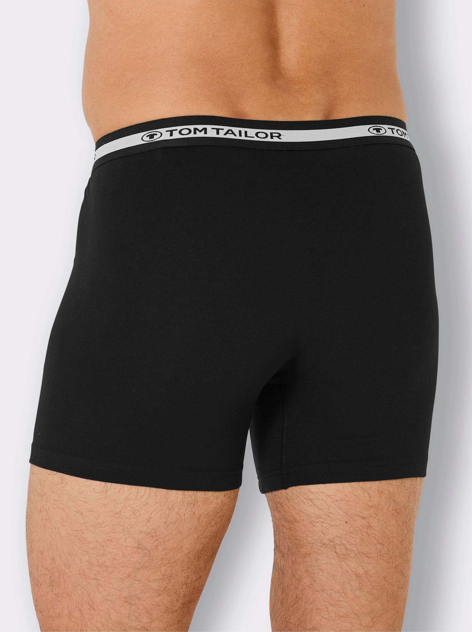 TOM TAILOR Longpanty mit gestreiftem Bund - 3x schwarz