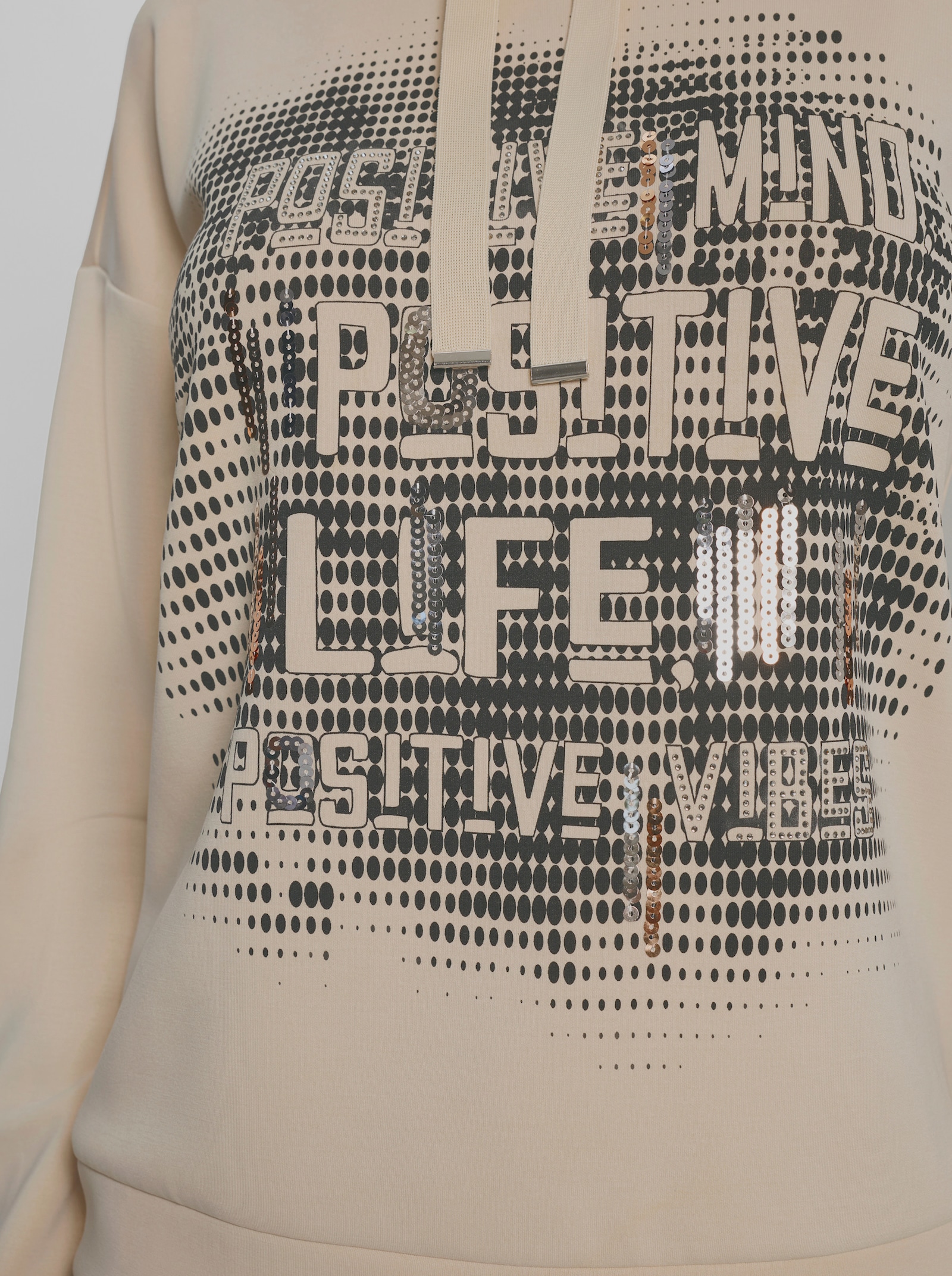 heine Sweatshirt mit Pailletten - sand