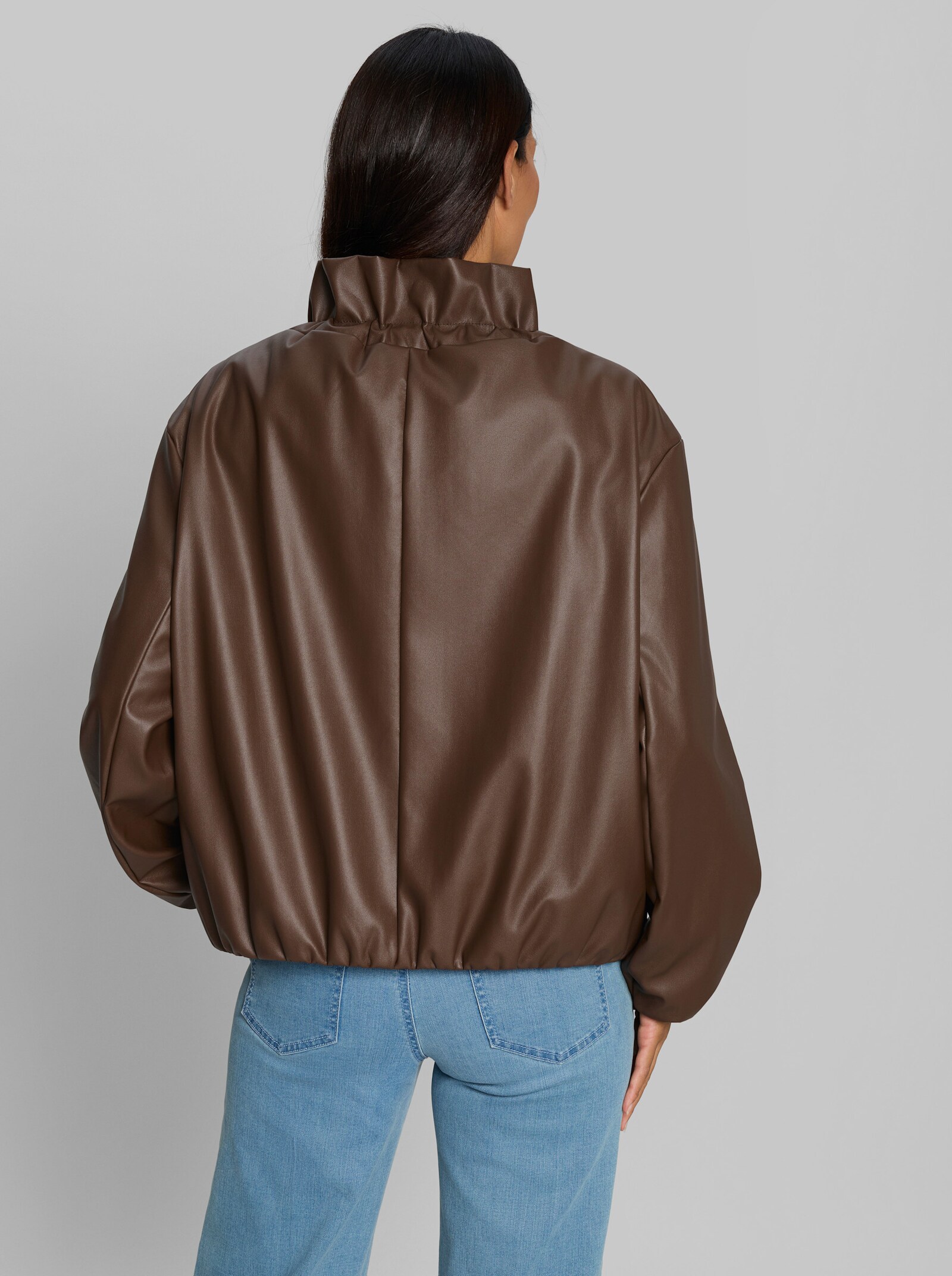 heine Lederimitat-Blazer - schoko