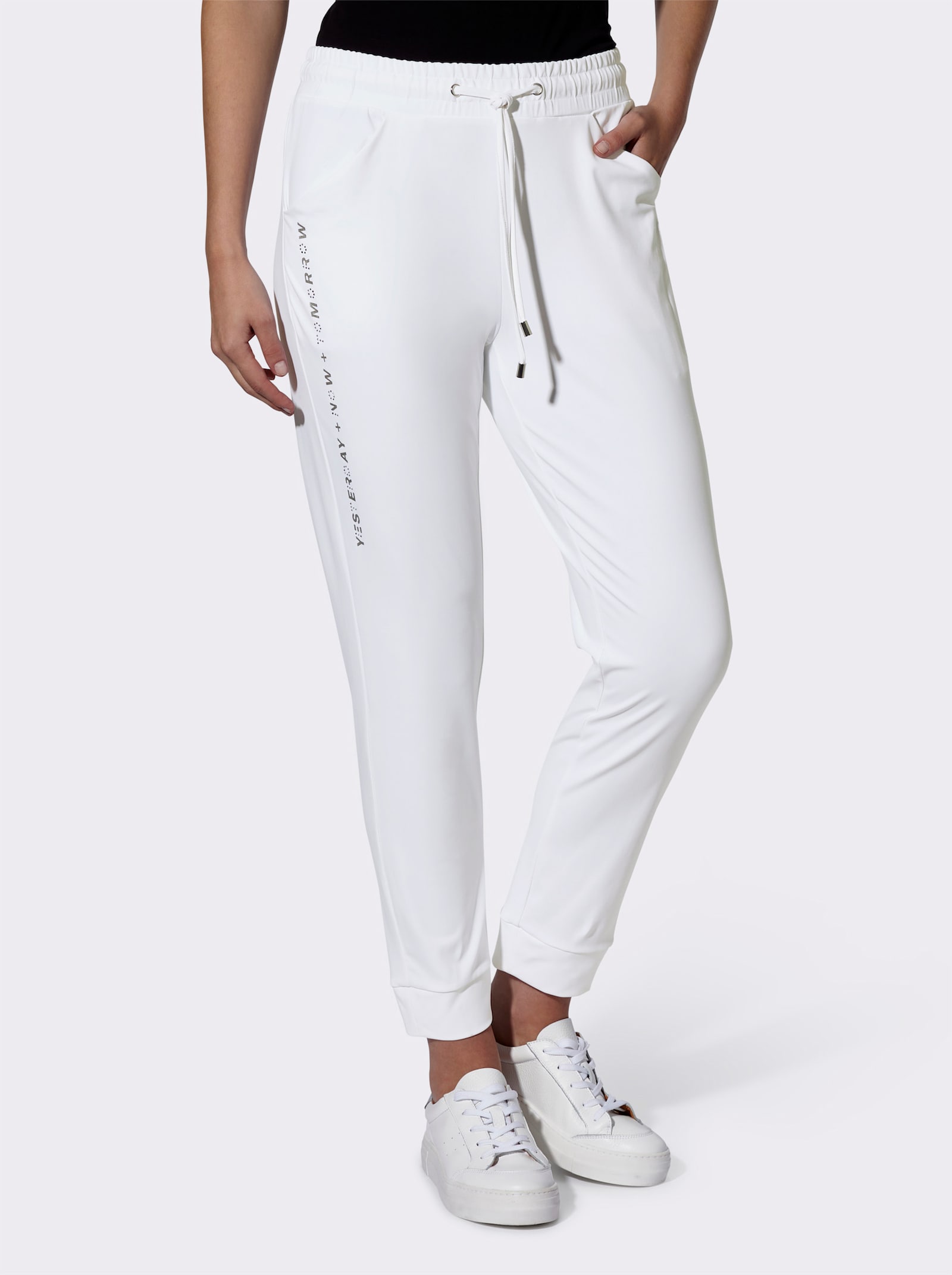 heine Jerseyhose mit Zippertasche - ecru