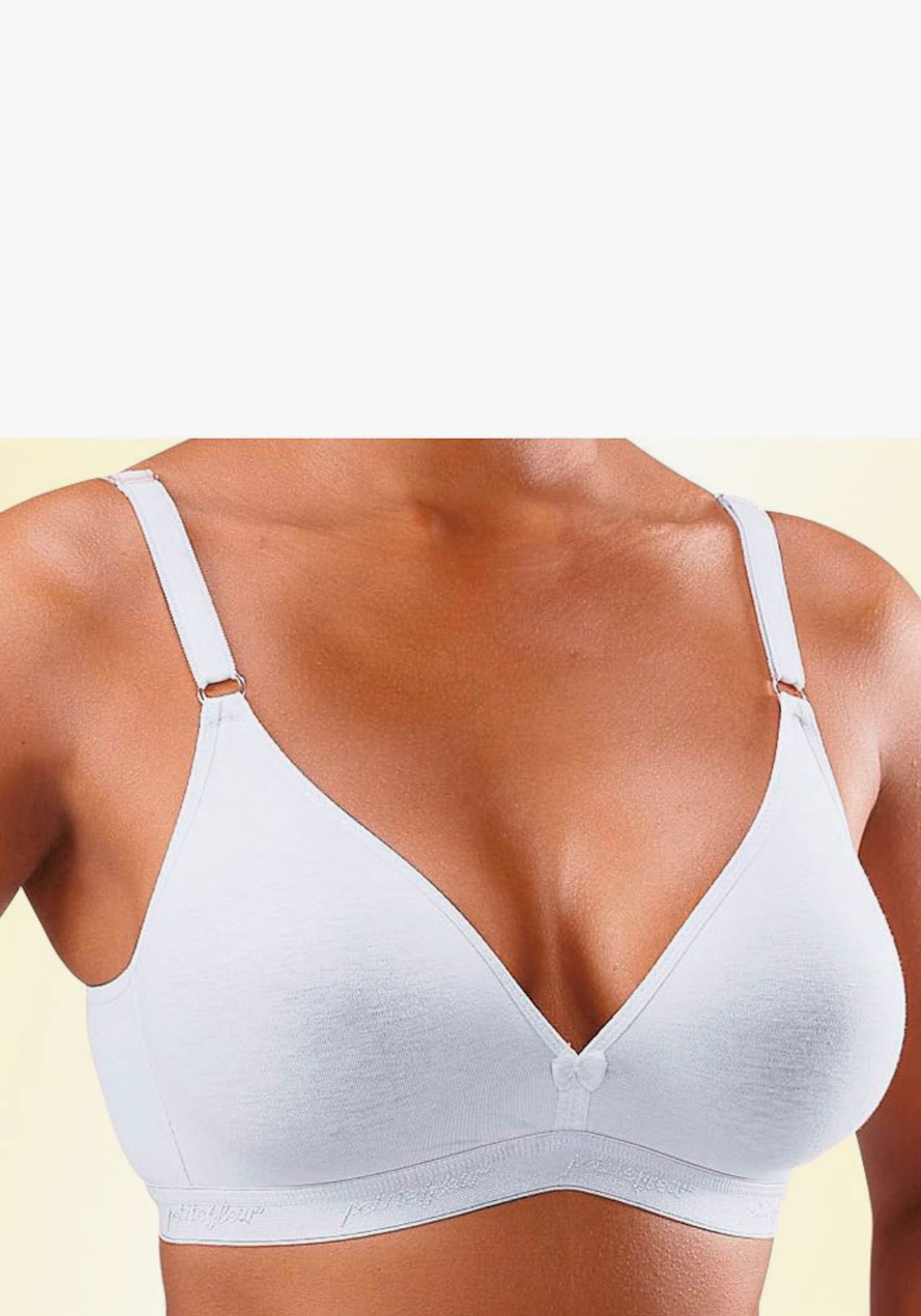 petite fleur Bralettebeha - 2xwit+1xmandarijn