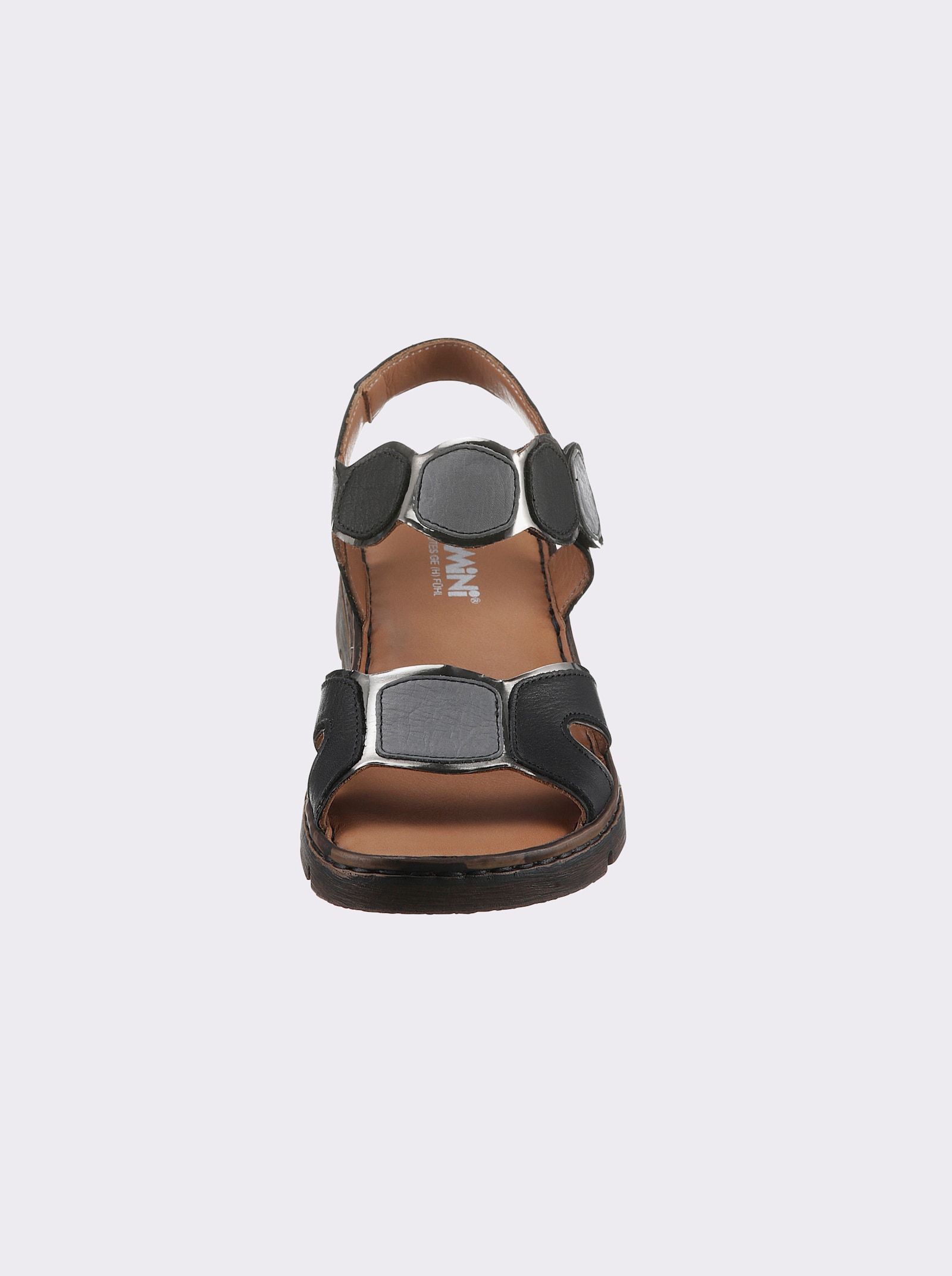 Gemini Sandale mit Klettverschluss - schwarz