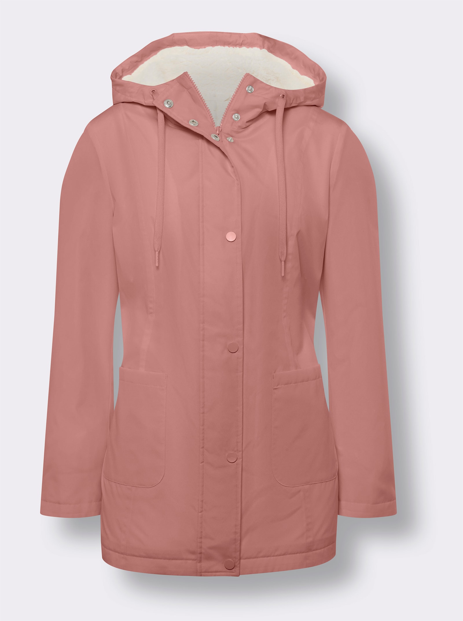 Jacke mit Teddy-Fleece-Futter - rosenholz