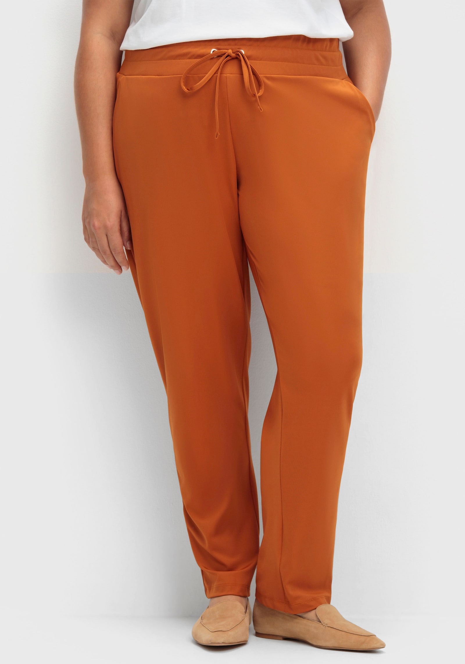 Schlupfhose in Stretch-Qualität - cognac