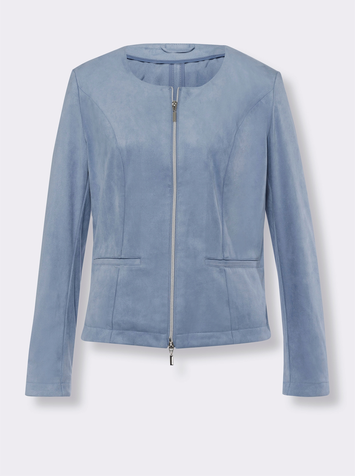 heine Blazer van imitatieleer - bleu