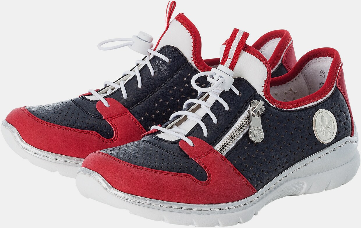 Rieker Slip-On Sneaker - rot-dunkelblau