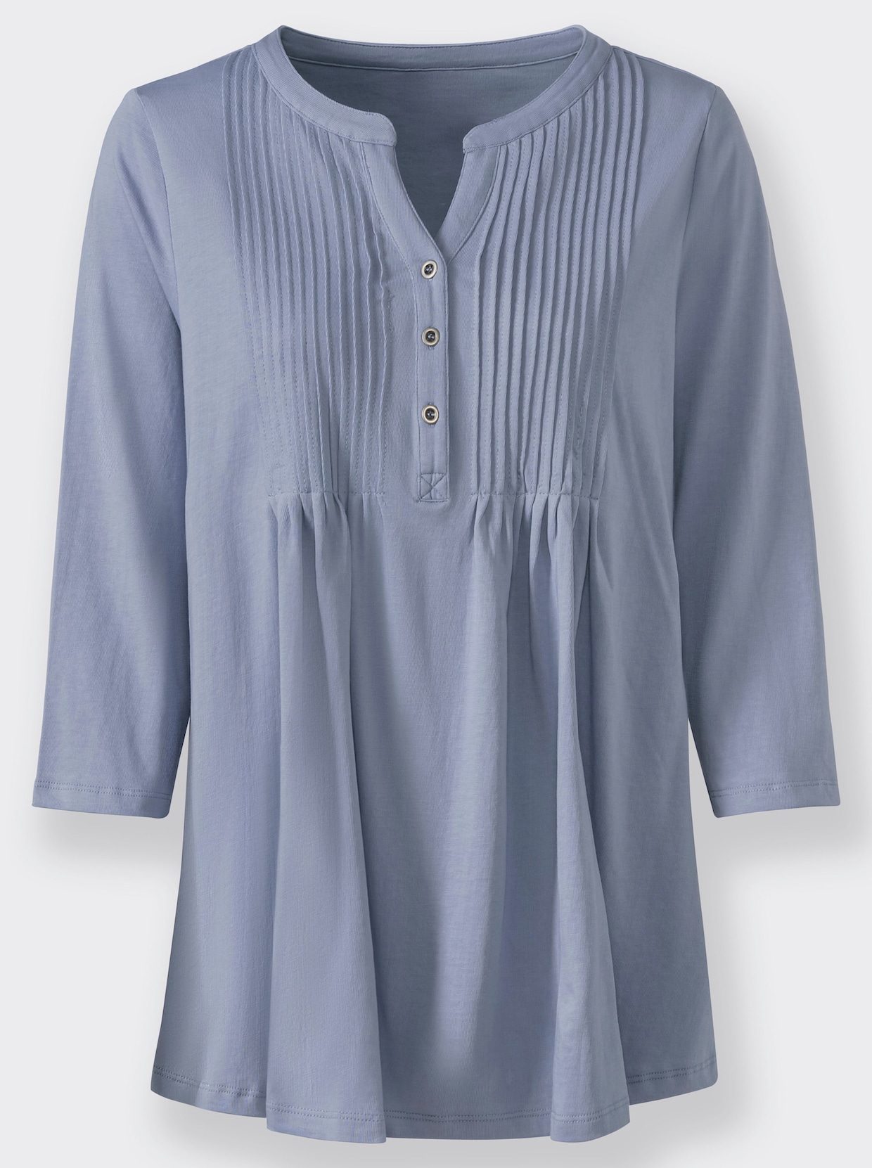 T-shirt à manches 3/4 - bleu tourterelle