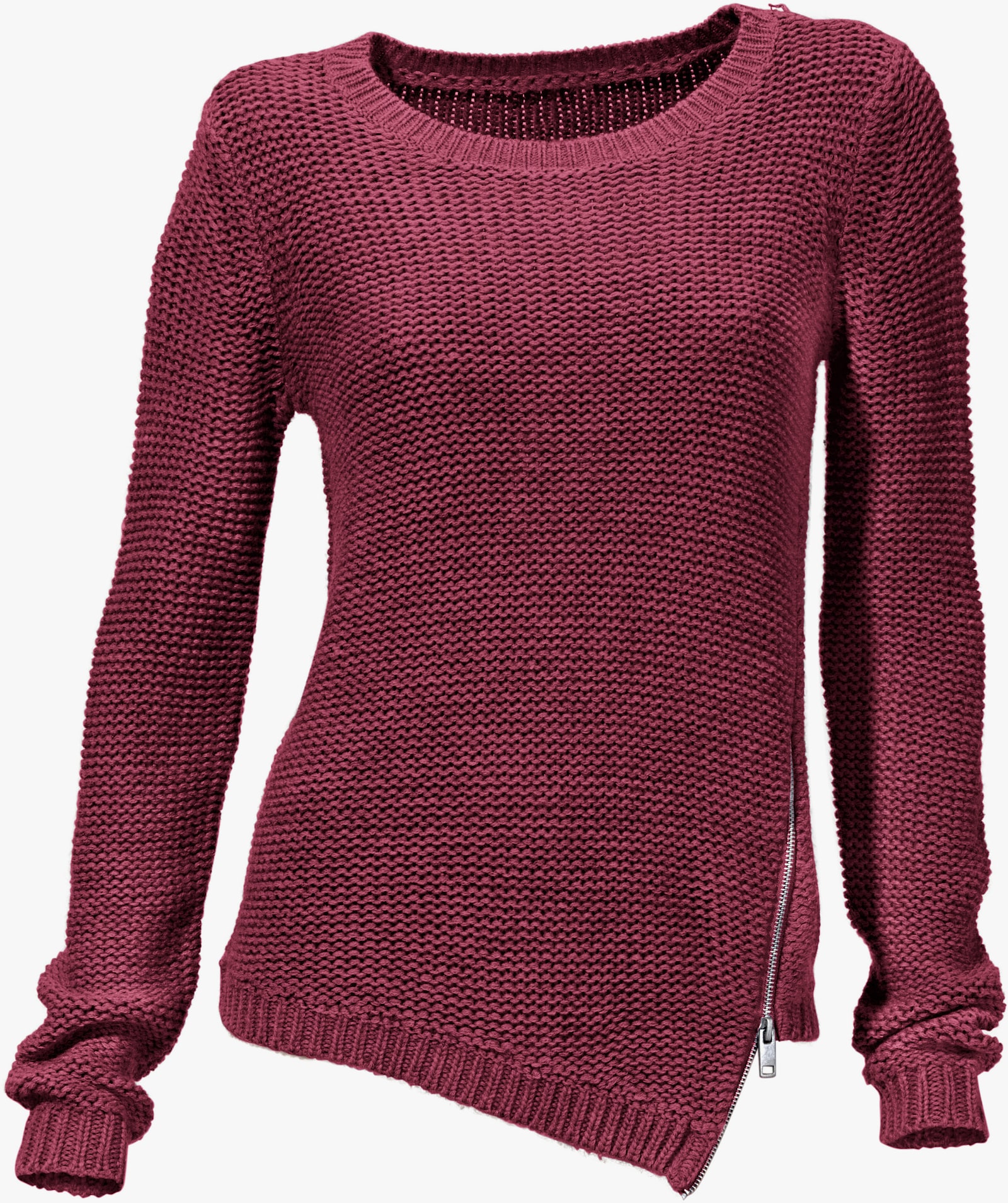 heine Strickpullover in asymmetrischer Form - bordeaux