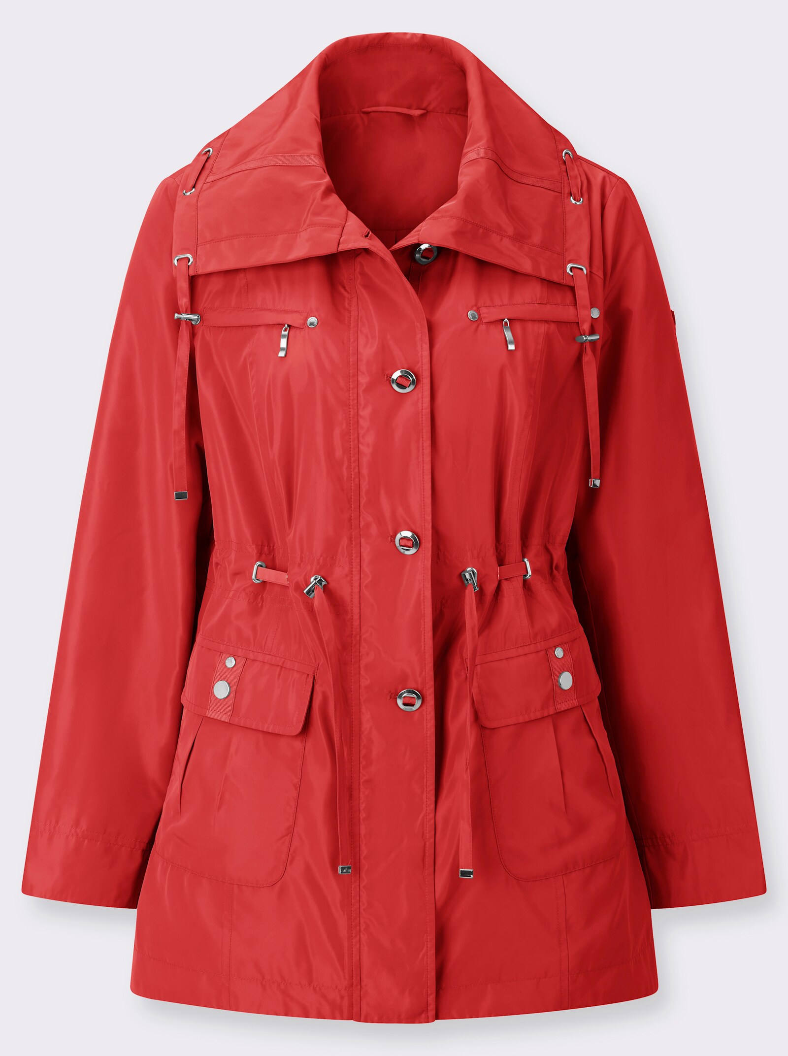 Übergangsjacke mit Umlegekragen - rot