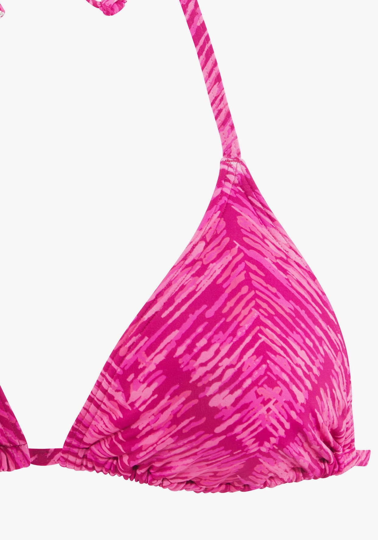 JETTE Triangelbikinitop - bessenrood bedrukt